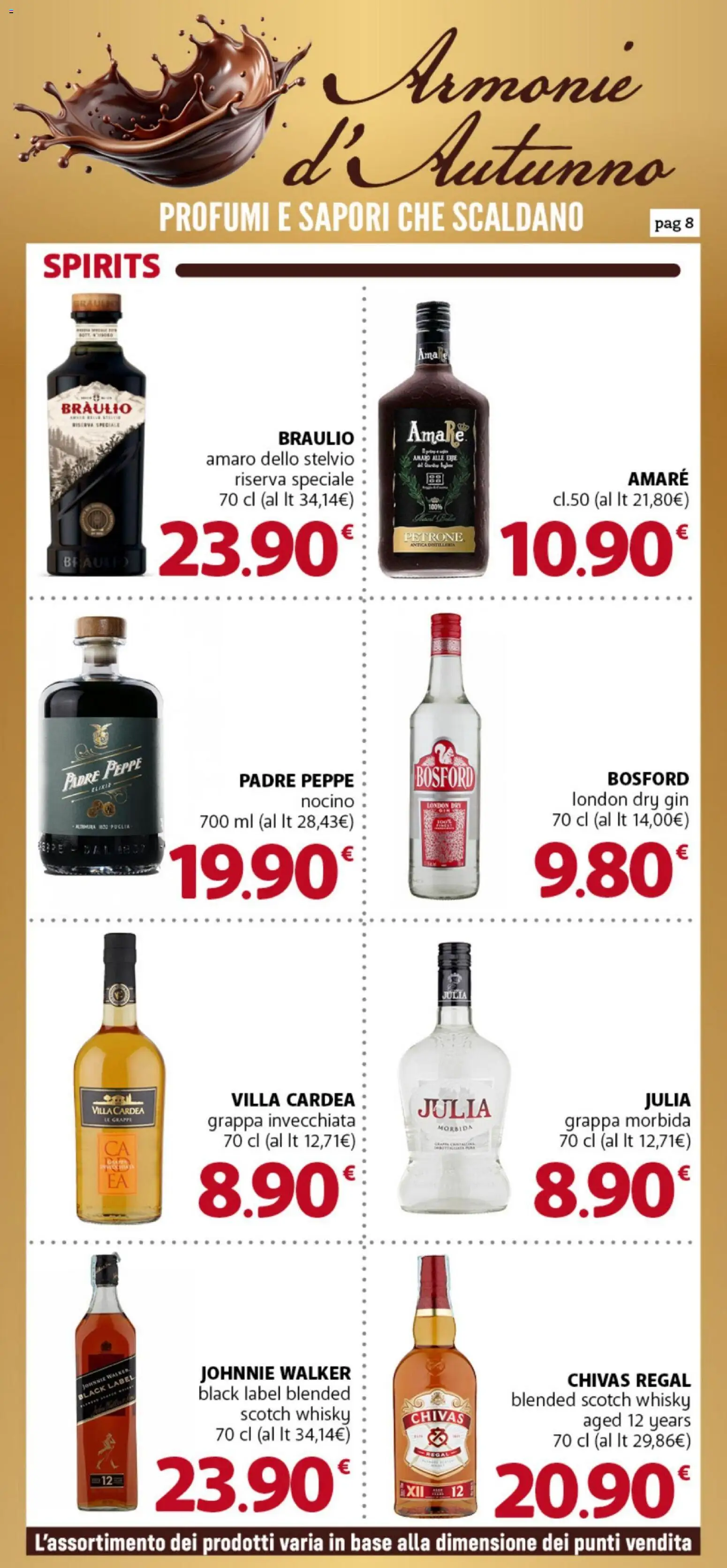 Volantino DOK del 07.11.2025 | Pagina: 8 | Prodotti: Gin, Whisky, Grappa, Amaro