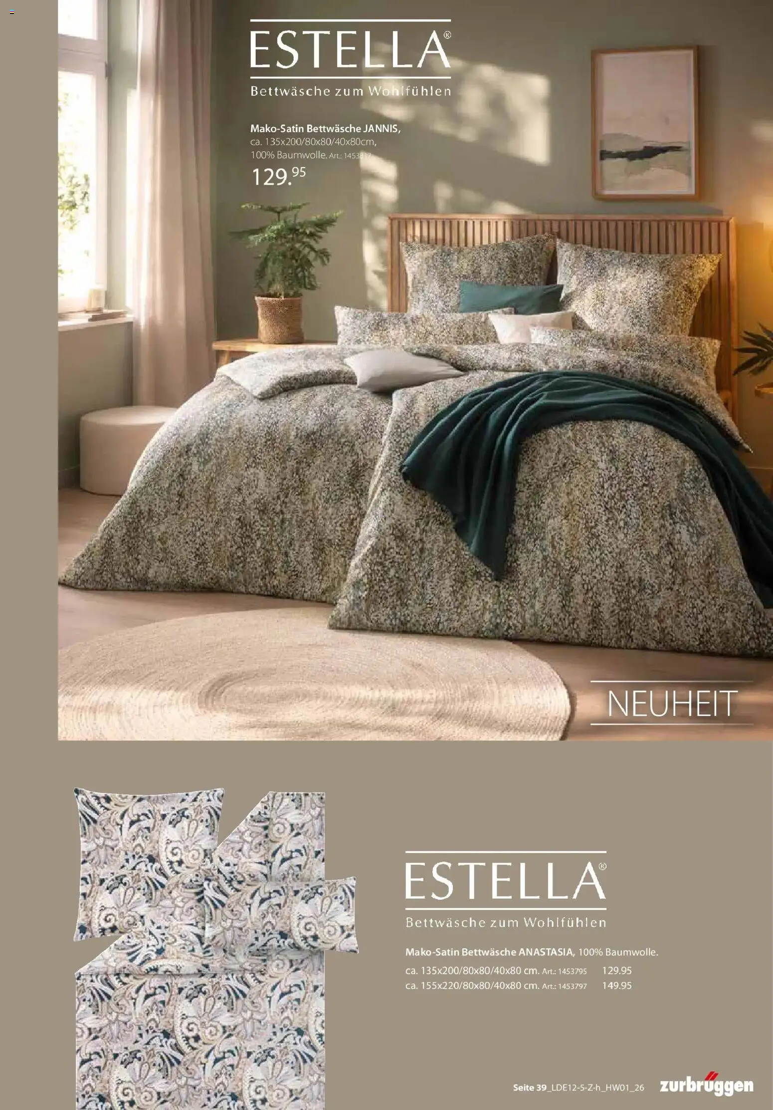 Zurbrüggen - Zurbrüggen: Ihr Einrichtungshaus der Extraklasse – gültig ab 18.01.2026 | Seite: 51 | Produkte: Bettwäsche