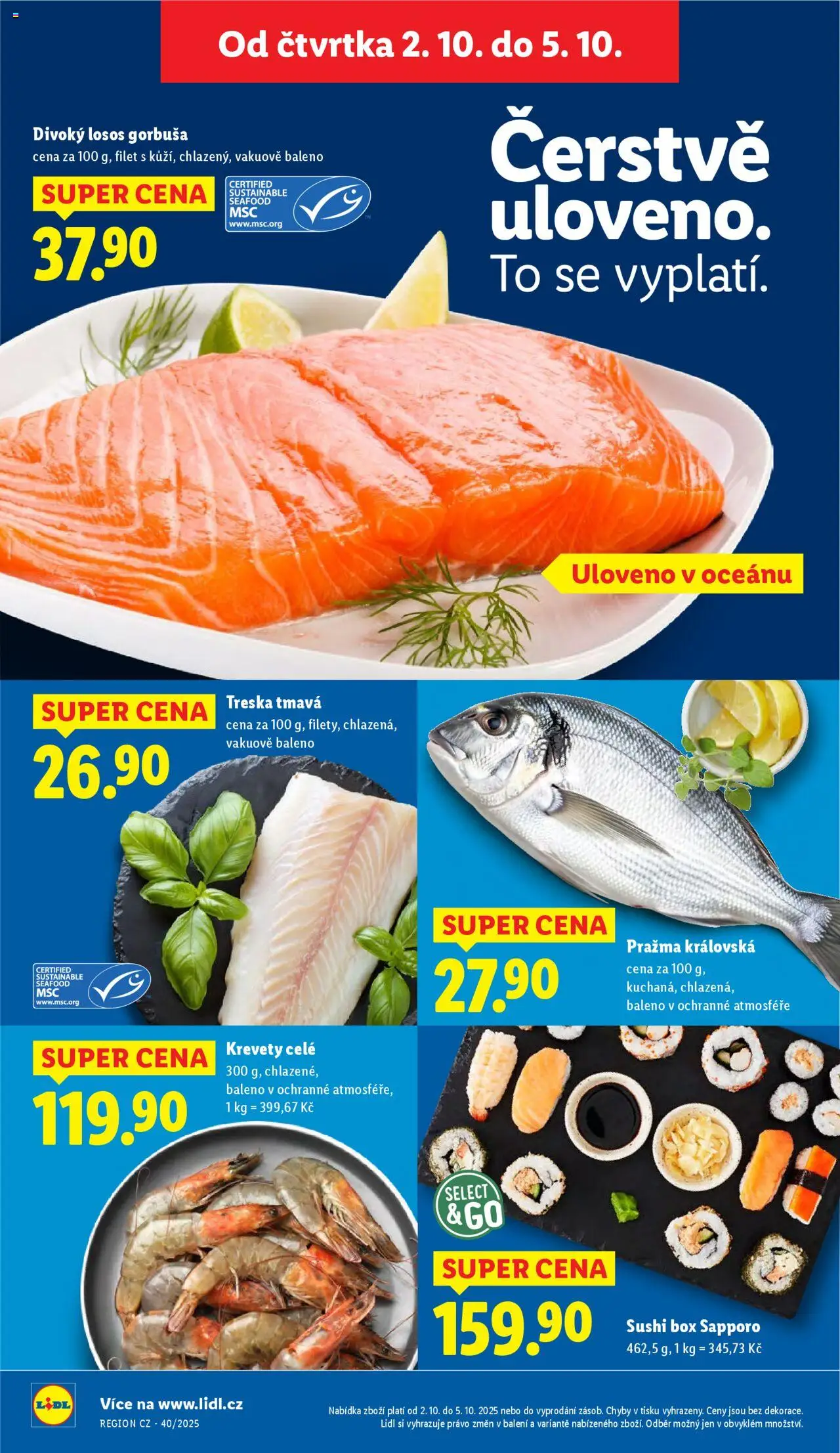 Lidl leták od 02.10.2025 | Strana: 10 | Produkty: Box, Sushi box, Losos, Filet