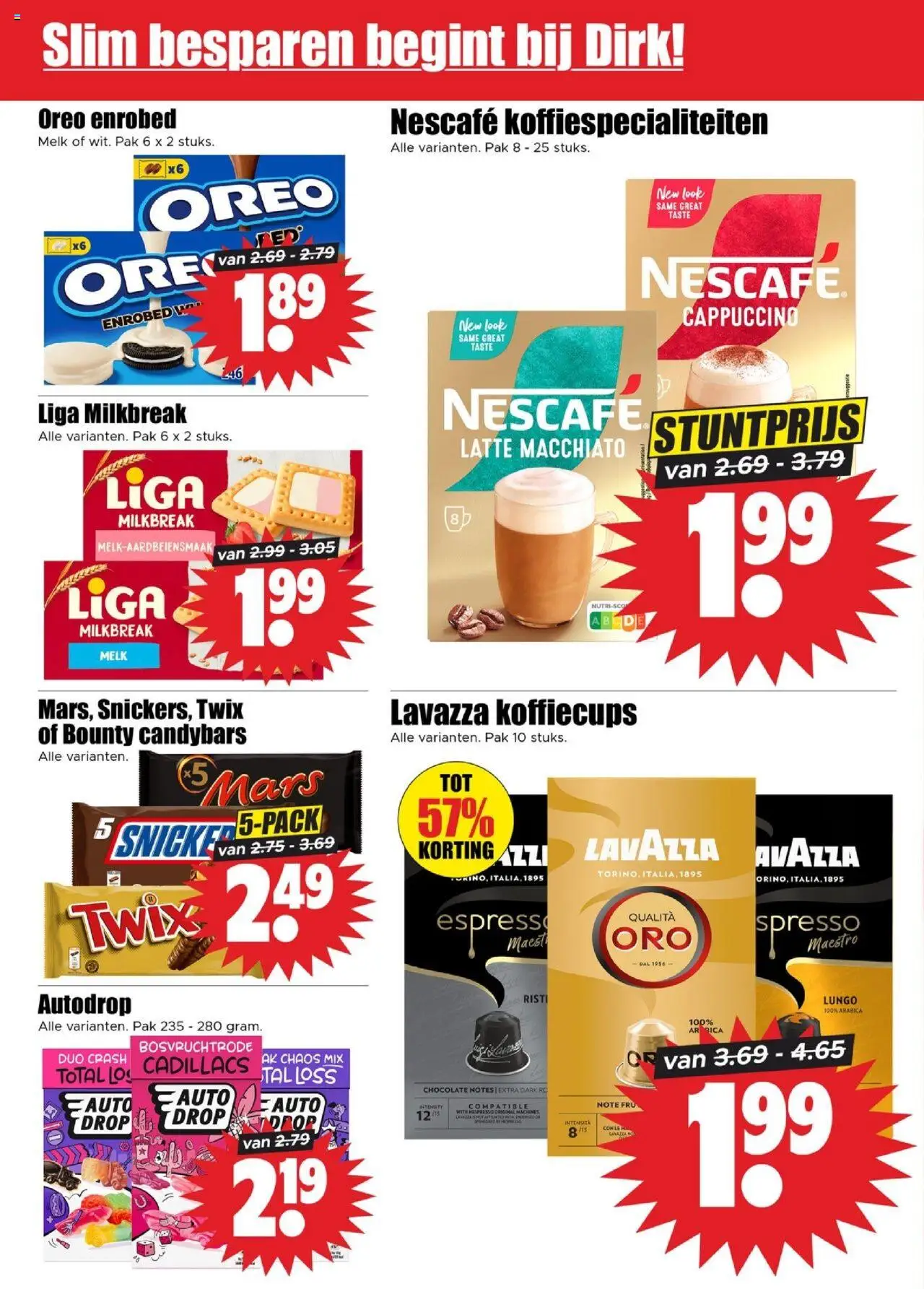 {H1} | Pagina: 22 | Producten: Melk, Lavazza, Oreo, Twix