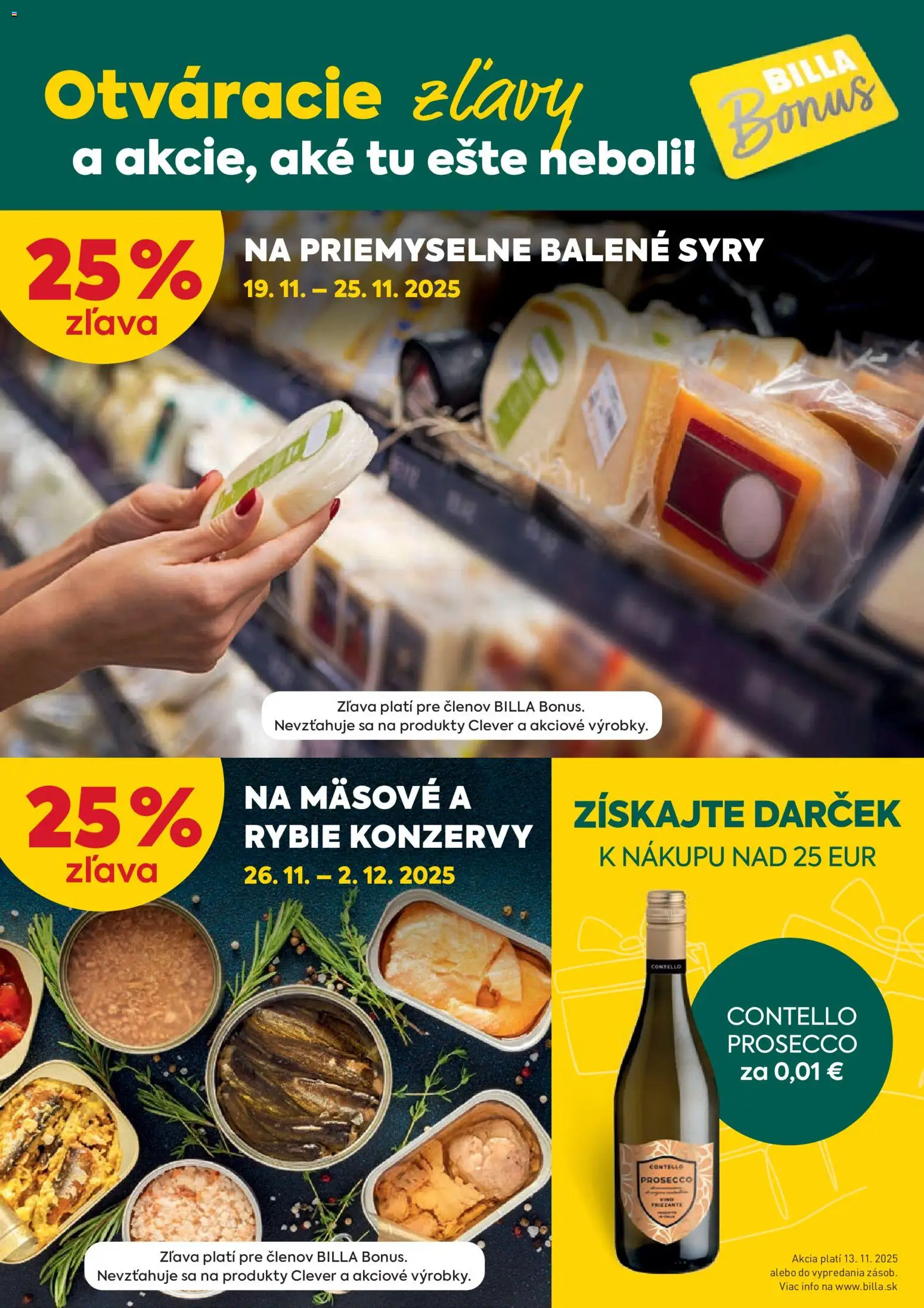Nové Billa akcie – leták je platný od 13.11.2025 | Strana: 4 | Produkty: Prosecco