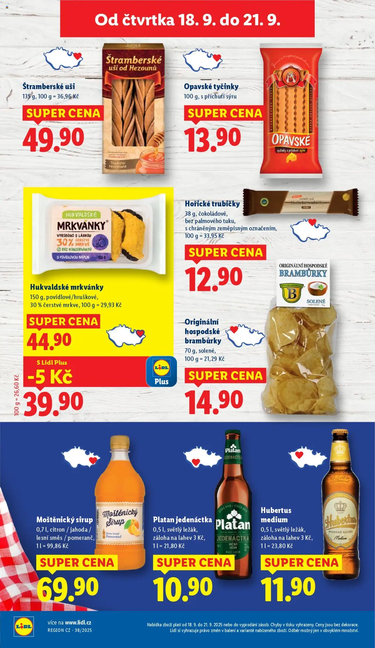 Lidl leták od 18.09.2025 | Strana: 16 | Produkty: Bramburky, Tyčinky, Sirup, Citron