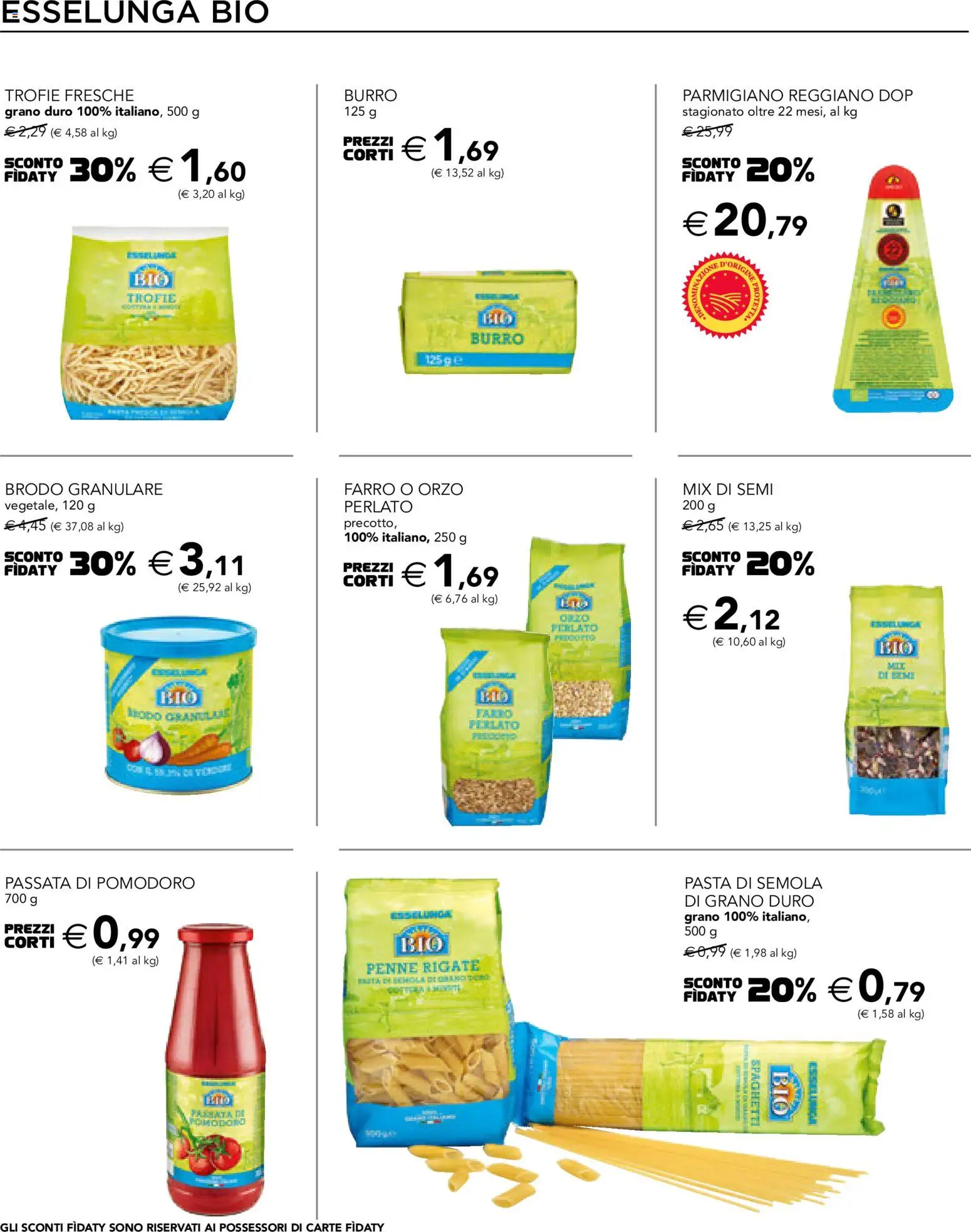 Volantino Esselunga S del 26.02.2026 | Pagina: 8 | Prodotti: Burro, Pasta, Passata di pomodoro, Parmigiano