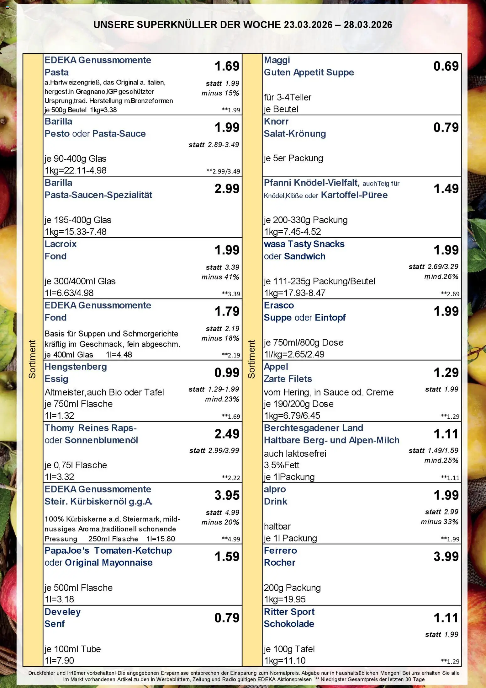 Simmel Bayern – gültig ab 23.03.2026 | Seite: 2 | Produkte: Barilla, Sonnenblumenol, Creme, Mayonnaise