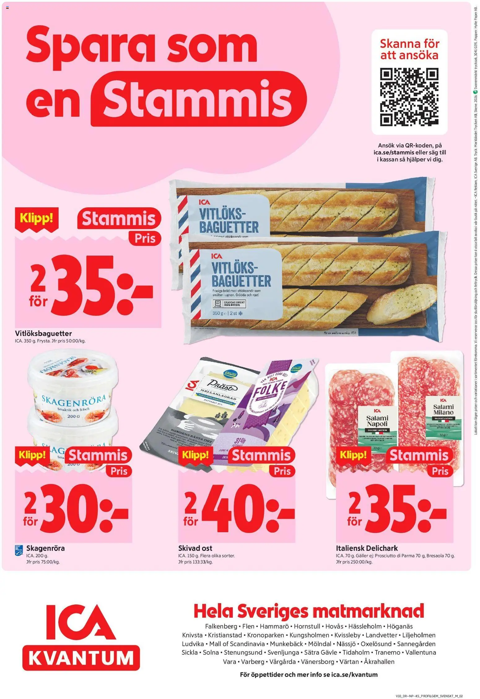 ICA Kvantum reklamblad aktuell från 02.03.2026 | Sida: 8 | Produkter: Såg, Galler, Bröd, Salami