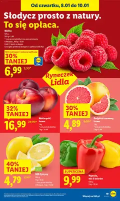 Pogląd oferty "Grejpfrut czerwony, luzem, 1 kg" - ważna od 08.01.2026 | Strona: 19