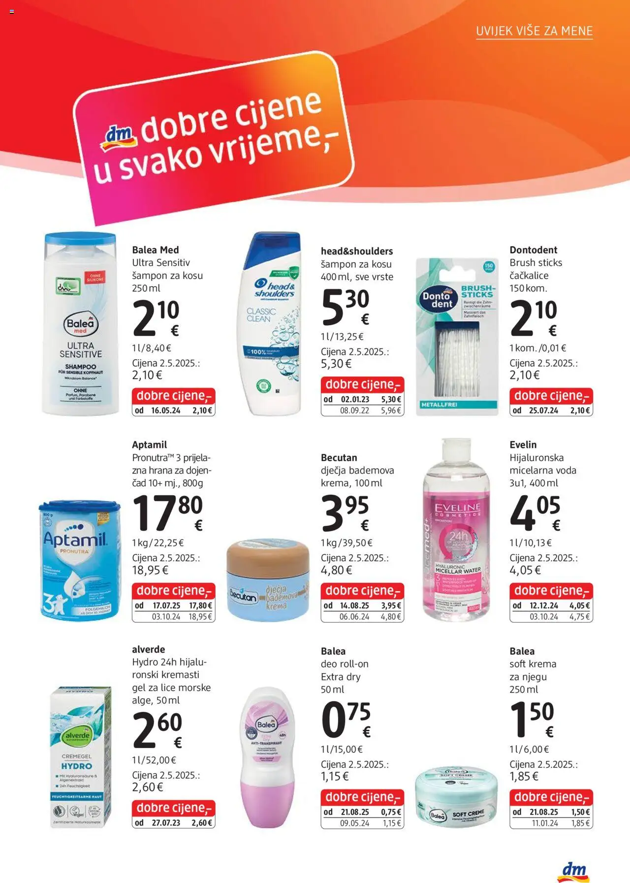DM katalog | vrijedi od 01.10.2025 | Stranica: 5 | Proizvodi: Med, Šampon, Krema, Voda