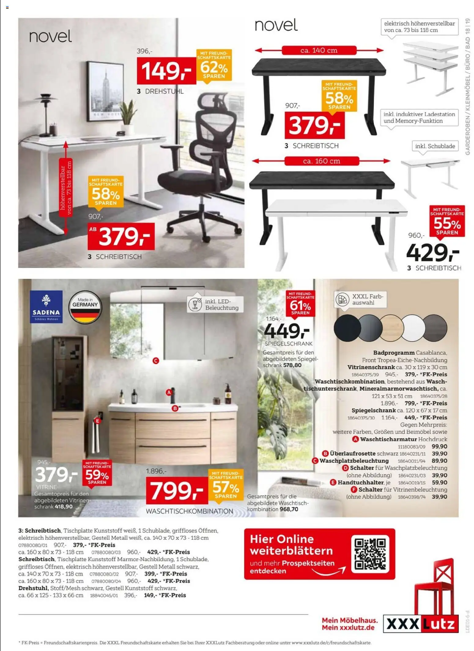 XXXL Lutz Nr. 1 beim Preis – gültig ab 18.01.2026 | Seite: 27 | Produkte: Vitrine, Vitrinenschrank, Bad, Spiegel