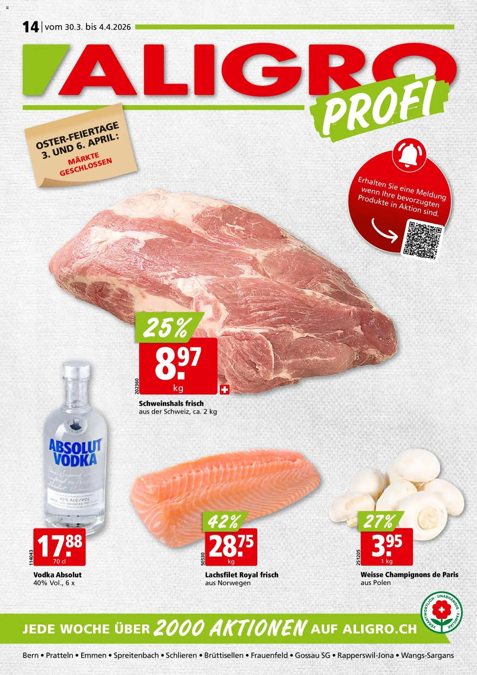 Aligro aktionen – gültig ab 30.03.2026 | Seite: 1 | Produkte: Champignons