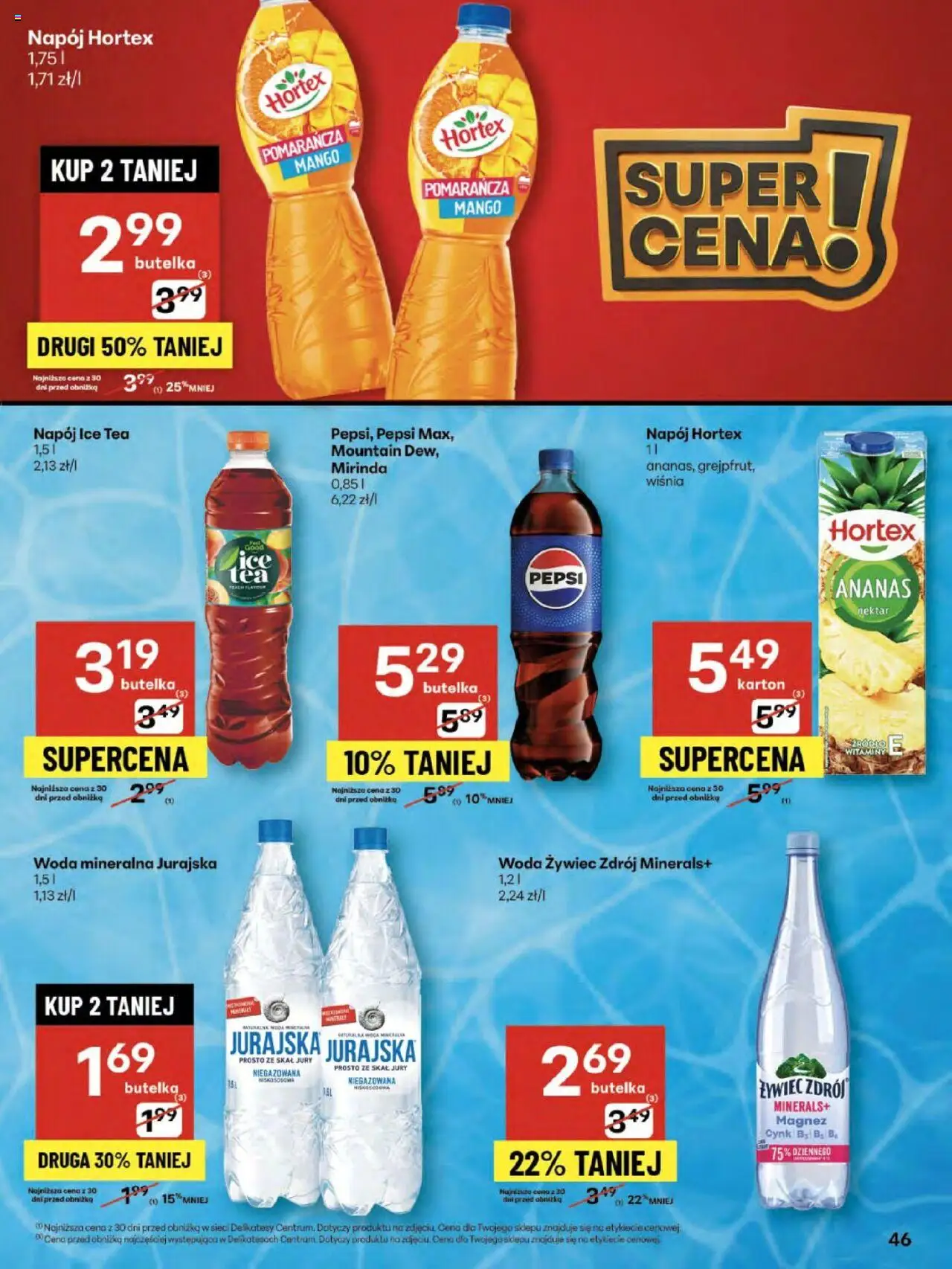 Delikatesy Centrum Gazetka - Sklepy Własne od 21.08.2025 | Strona: 46 | Produkty: Woda żywiec, Pepsi, Delikatesy, Woda