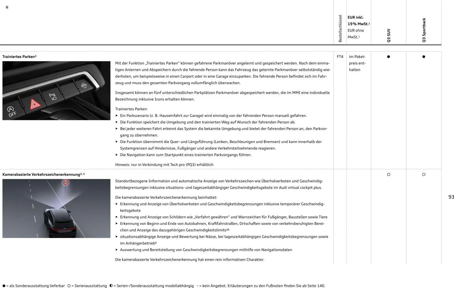 Audi Q3 – gültig ab 29.01.2026 | Seite: 93 | Produkte: USB, Samsung, Apple, Smartphone