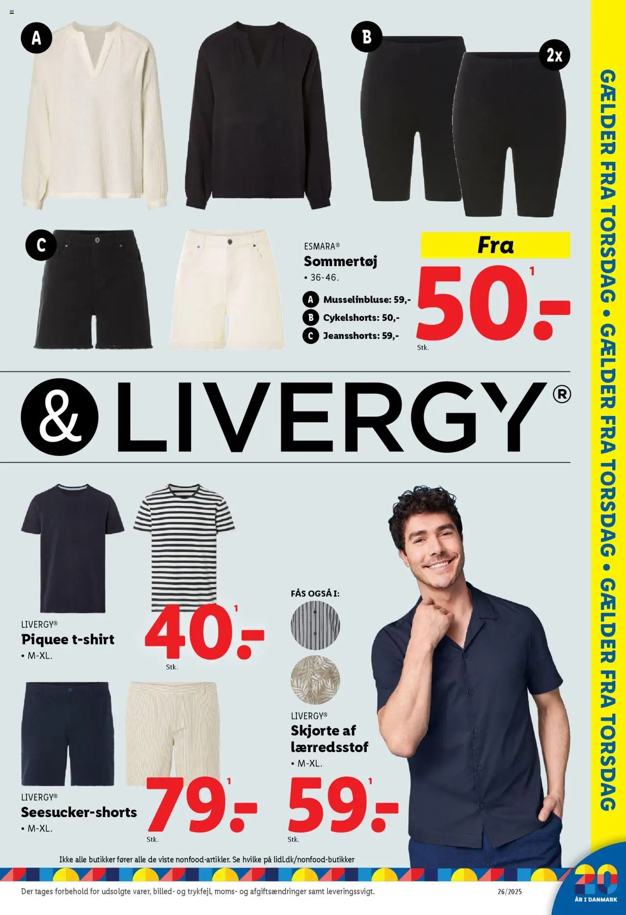 Lidl Tilbudsavis gyldig fra 26.06.2025 | Side: 7 | Produkter: Skjorte, T-shirt, Shorts