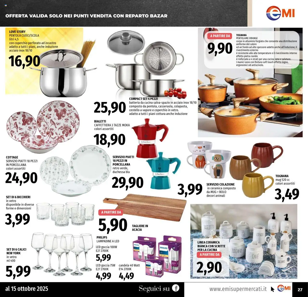 Volantino EMI del 02.10.2025 | Pagina: 27 | Prodotti: Biscotti, Sale, Zucchero, Alluminio