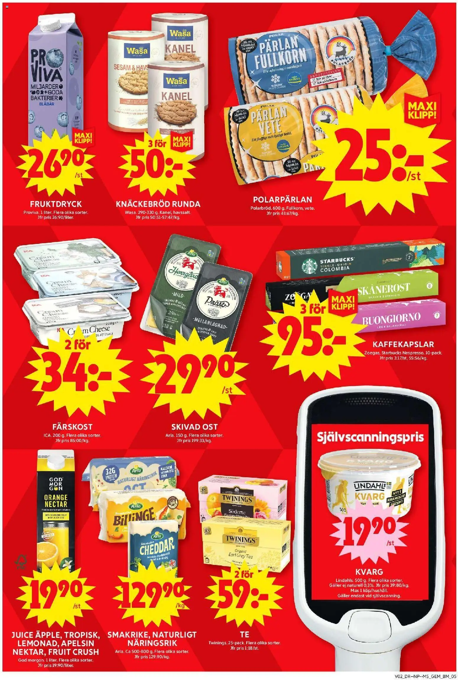 ICA Maxi reklamblad aktuell från 05.01.2026 | Sida: 5 | Produkter: Salt, Cheddar, Kaffekapslar, Ost