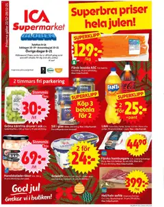 ICA Supermarket - Stockholm Globen - Förhandsvisning av reklamblad från butik ICA Supermarket aktuell från 22.12.2025