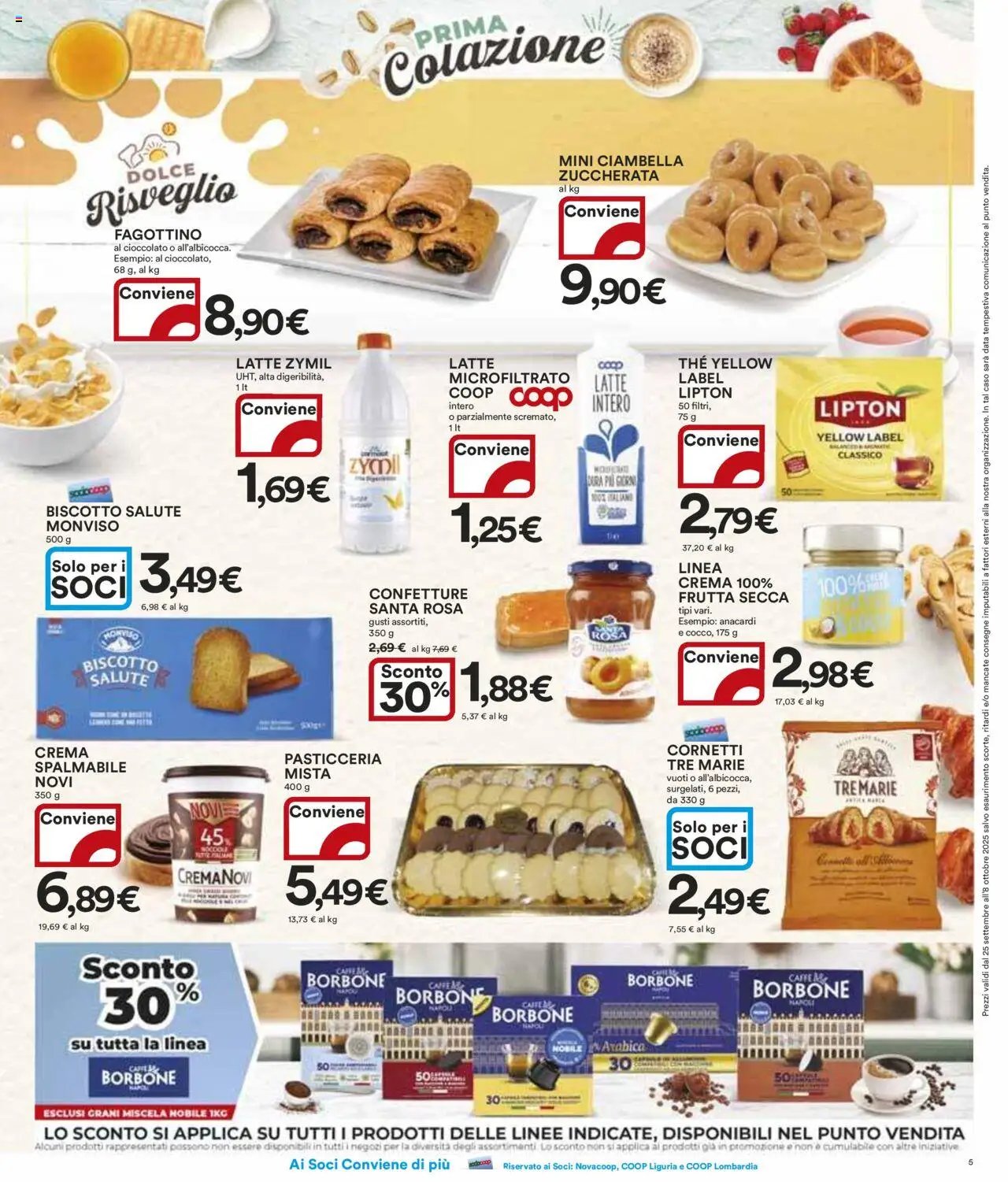 Volantino Ipercoop del 25.09.2025 | Pagina: 5 | Prodotti: Cioccolato, Latte, Anacardi, The