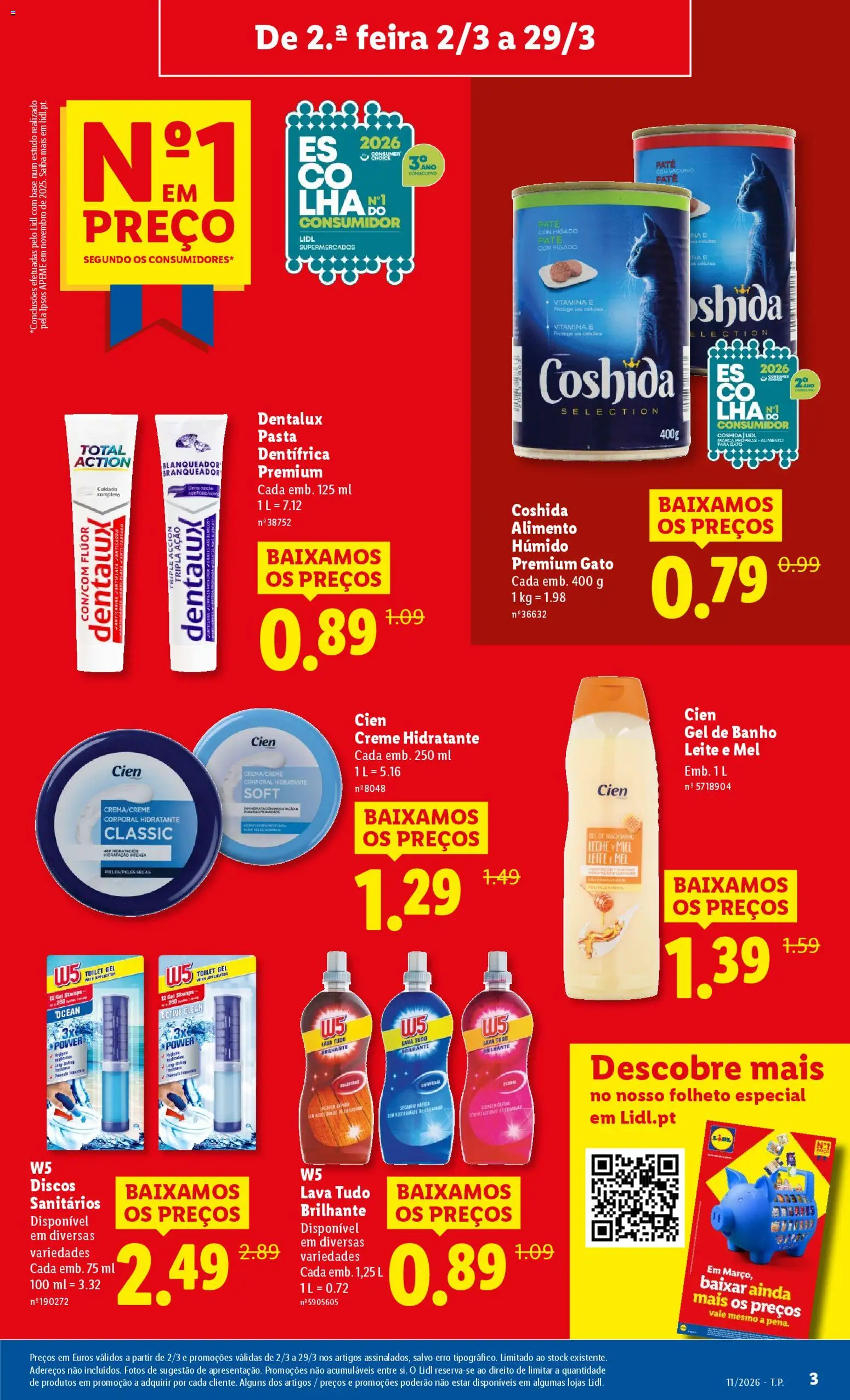 Lidl folheto │ válido de 09.03.2026 | Página: 3 | Produtos: Gel de banho, Banho, Mel, Creme