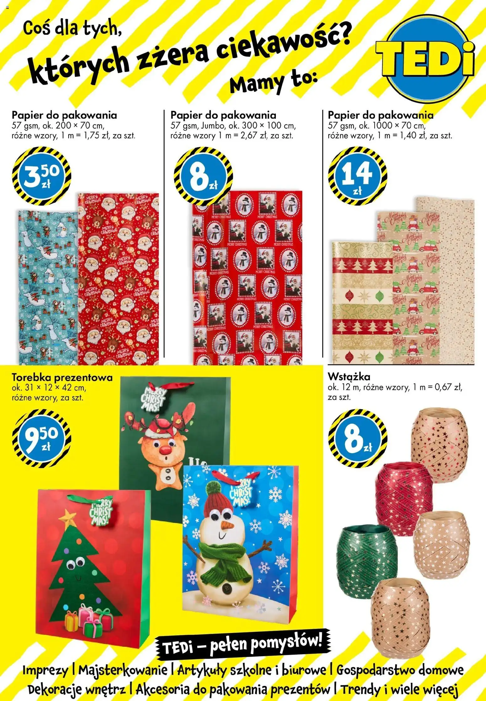 TEDi Gazetka od 12.12.2025 | Strona: 8 | Produkty: Torebka, Artykuły szkolne