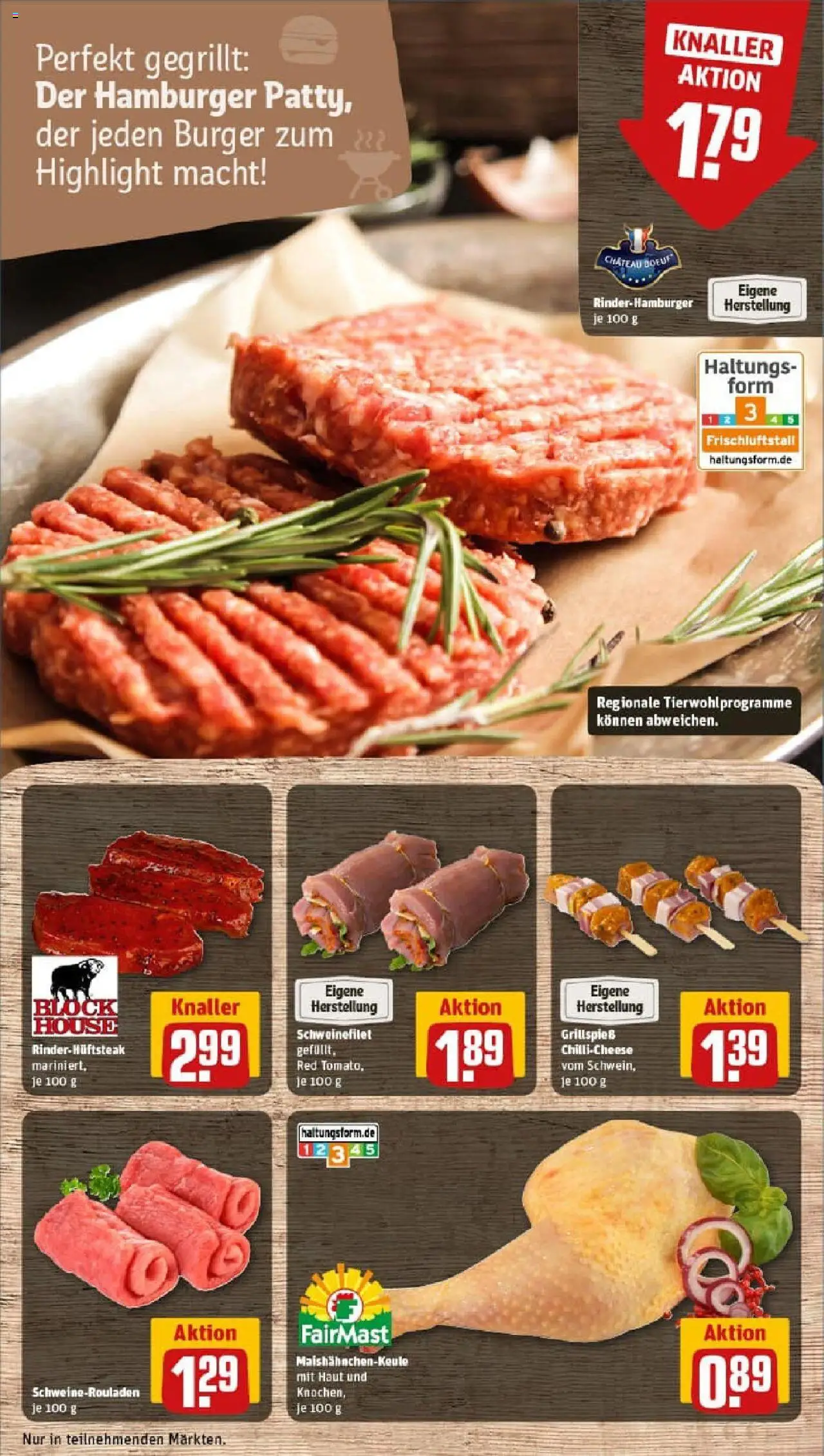 Rewe prospekt Hürtgenwald	 - gültig ab dem 06.07.2025 | Seite: 10 | Produkte: Burger, Schweinefilet, Steak