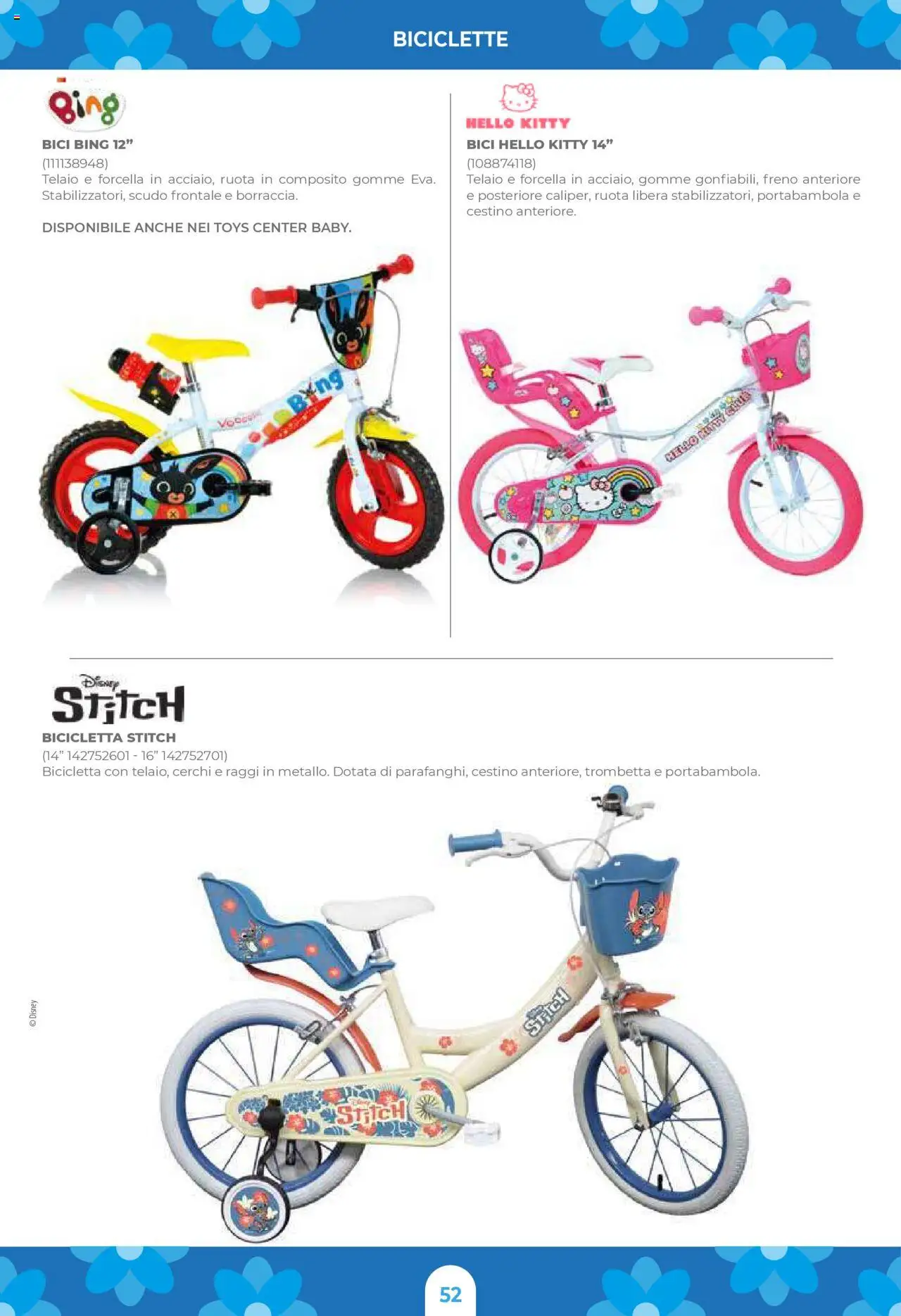 Volantino Toys Center del 03.04.2025 | Pagina: 54 | Prodotti: Bicicletta, Cestino
