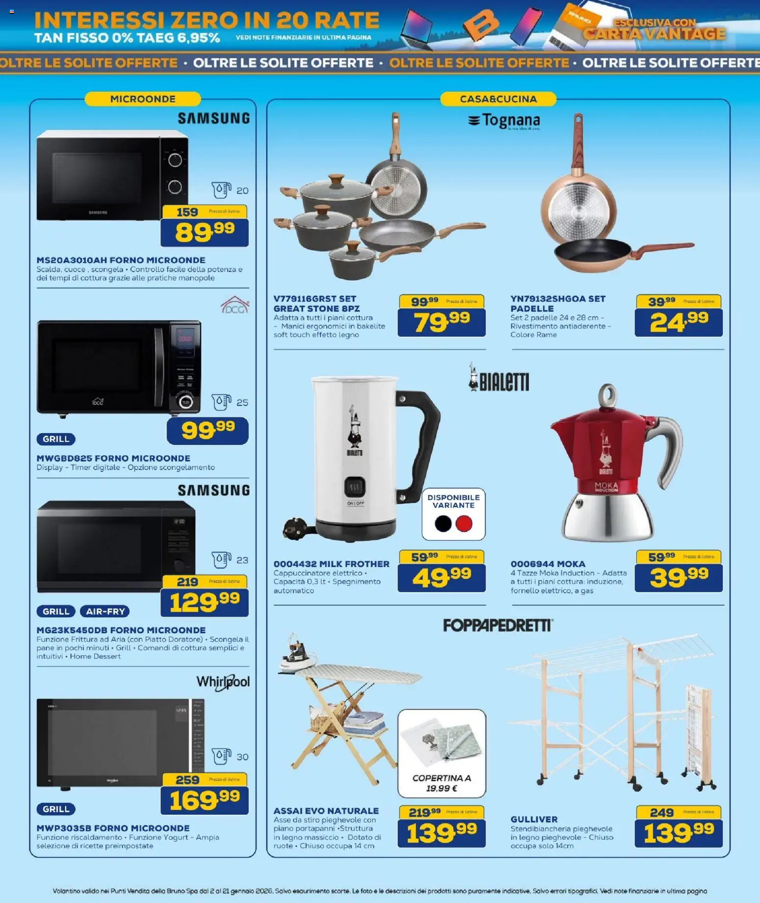 Volantino BRUNO del 02.01.2026 | Pagina: 32 | Prodotti: Stendibiancheria, Piatto, Fornello, Samsung