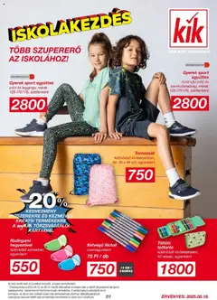 KiK Akciós újság - amely érvényes a következő dátumtól: 18.08.2025