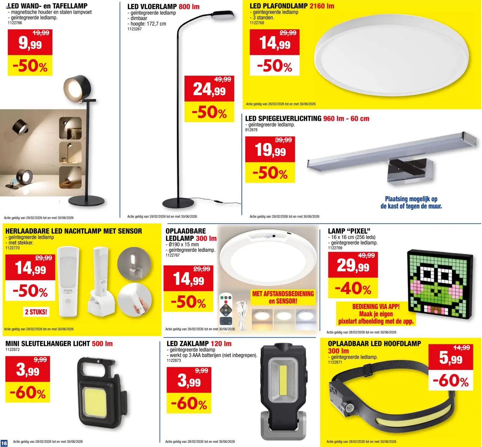 {H1} | Pagina: 16 | Producten: Zaklamp, Kast, Lamp, Ledlamp