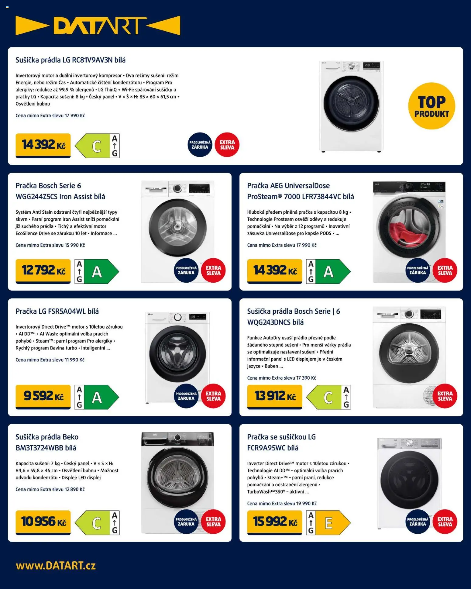 Datart leták od 03.12.2025 | Strana: 16 | Produkty: Kapsle, Sušička, Kompresor, Zásuvka