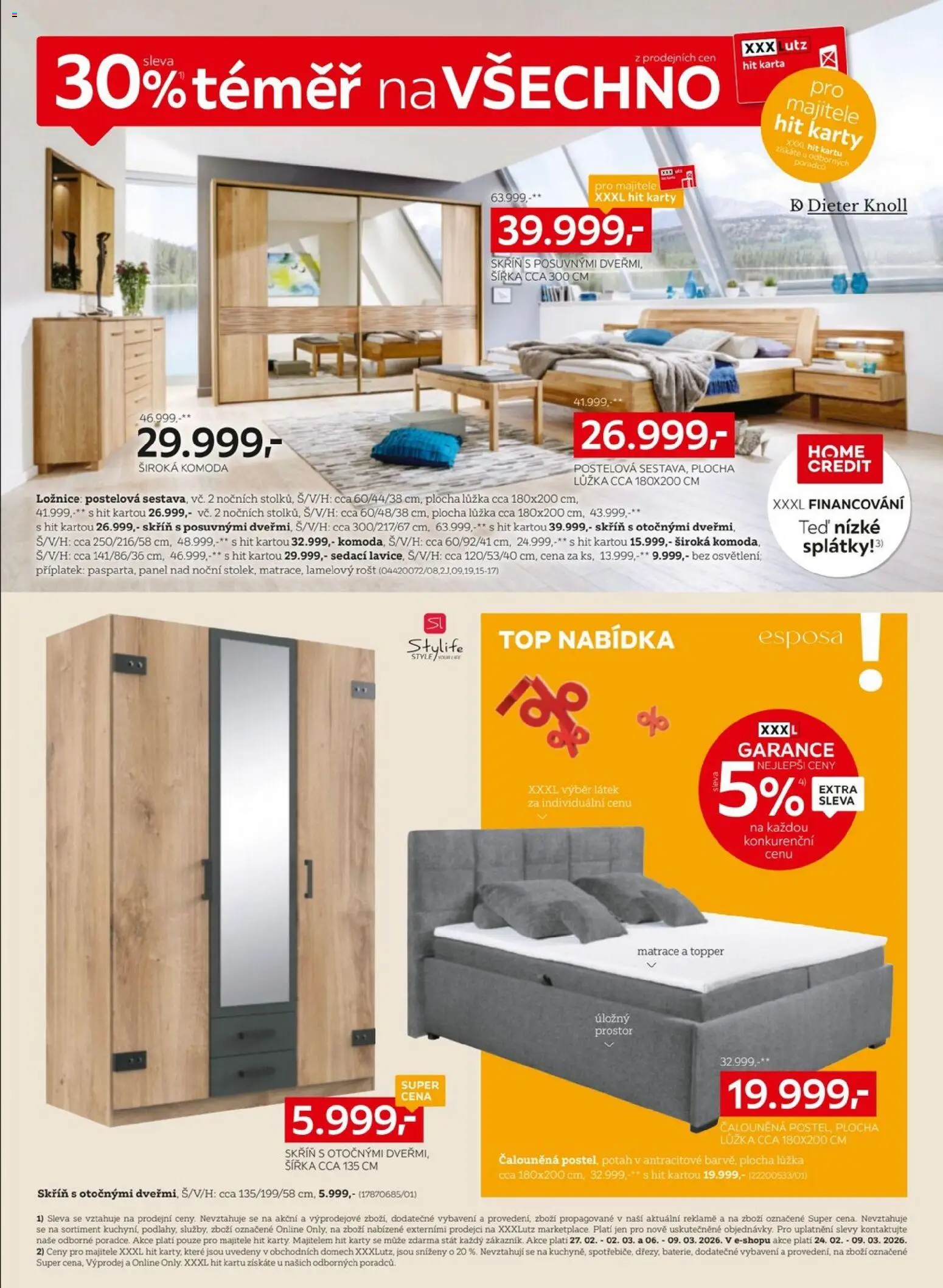 XXXLutz leták od 23.02.2026 | Strana: 2 | Produkty: Matrace, Komoda, Karty, Skříň