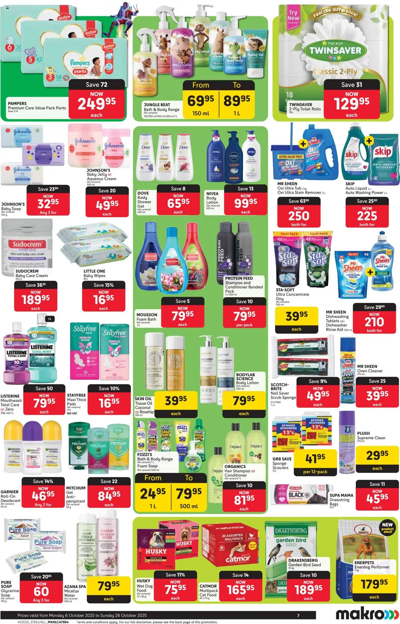 New Makro catalogue – valid from 06.10.2025 | Page: 7 | Products: Paint, Pads, Conditioner, Water