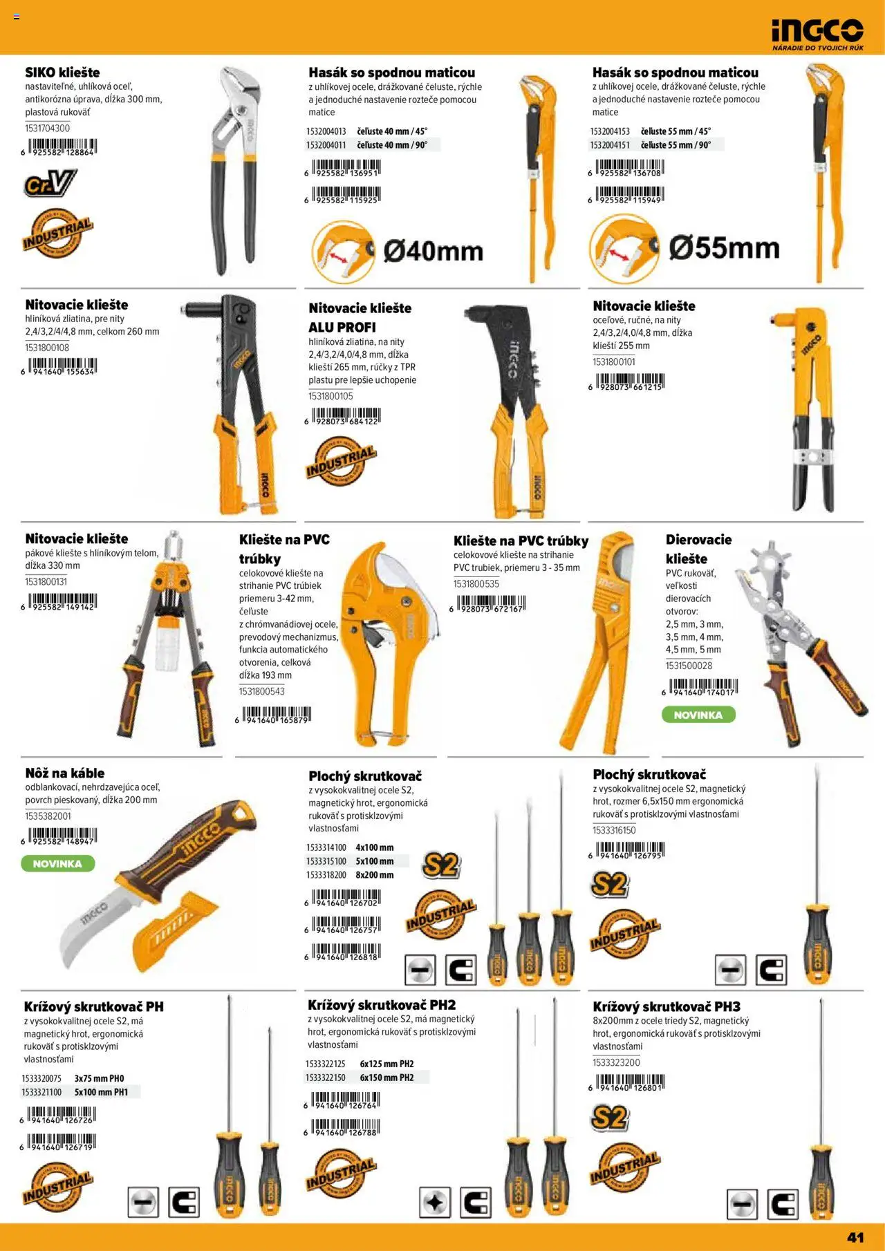 Nové Kinekus akcie – leták je platný od 28.04.2025 | Strana: 41 | Produkty: Skrutkovač, Náradie