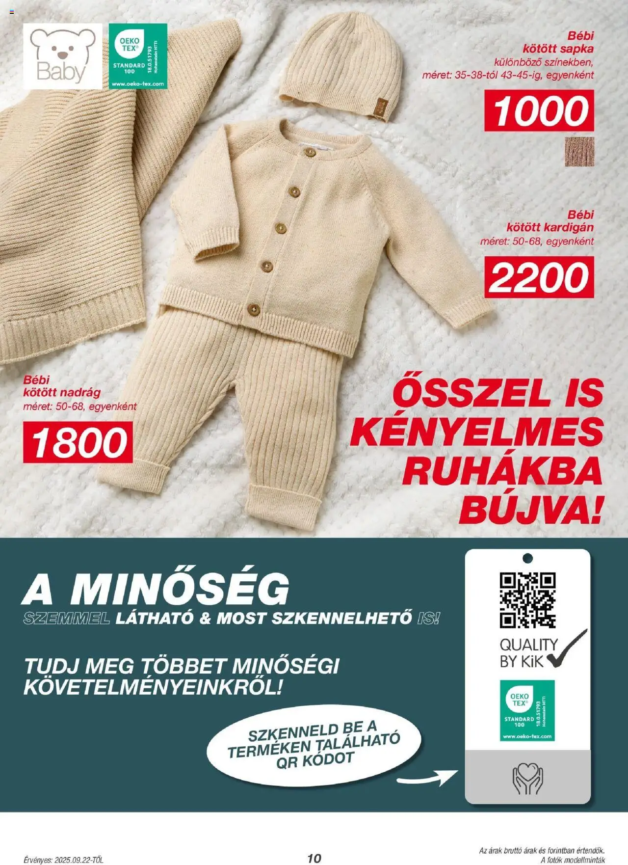 Kik akciós ujság - amely érvényes a következő dátumtól: 22.09.2025 | Oldal: 10 | Termékek: Sapka, Kardigán, Nadrág