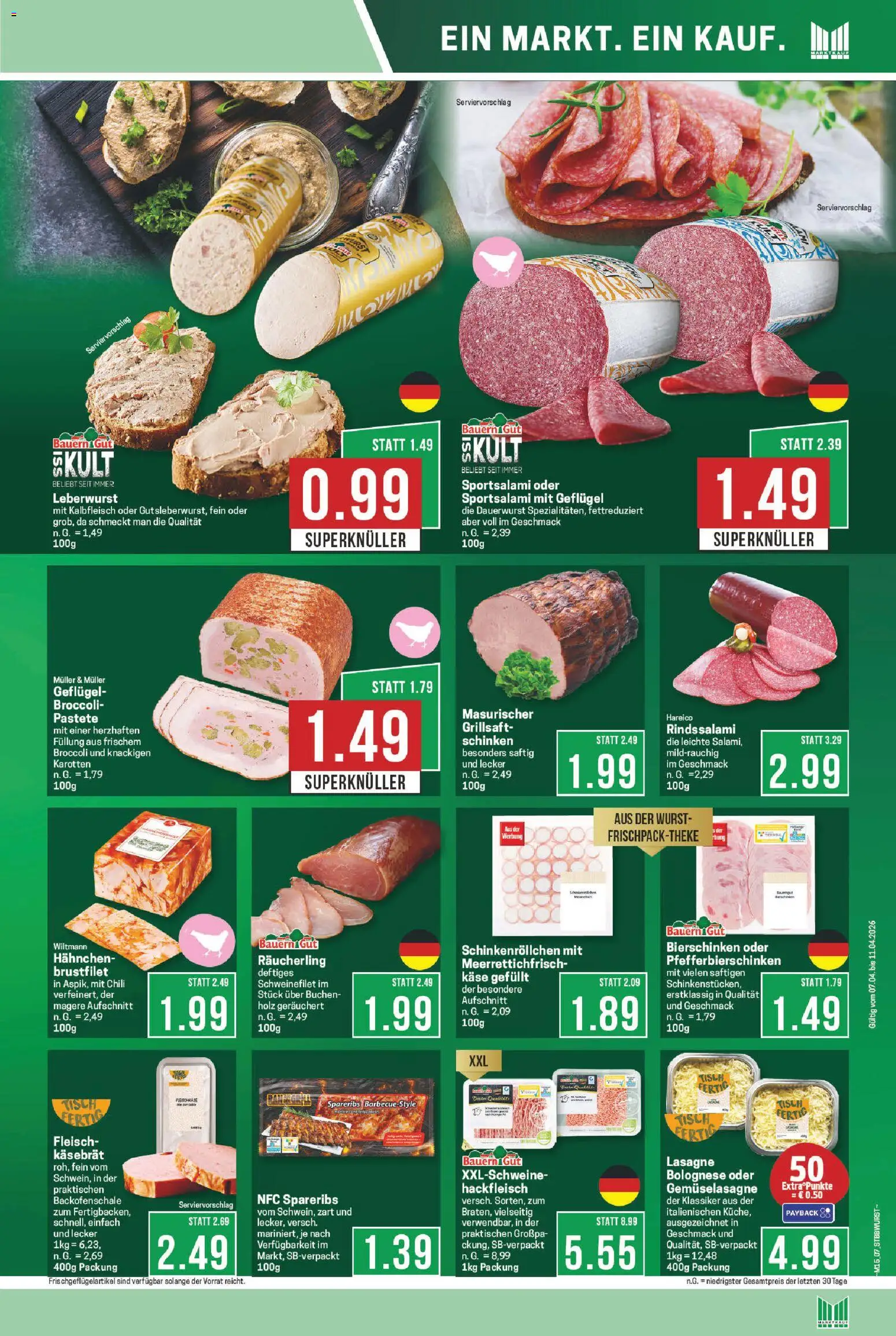 Marktkauf Prospekt 	 – gültig ab 07.04.2026 | Seite: 7 | Produkte: Wurst, Chili, Schinken, Hackfleisch