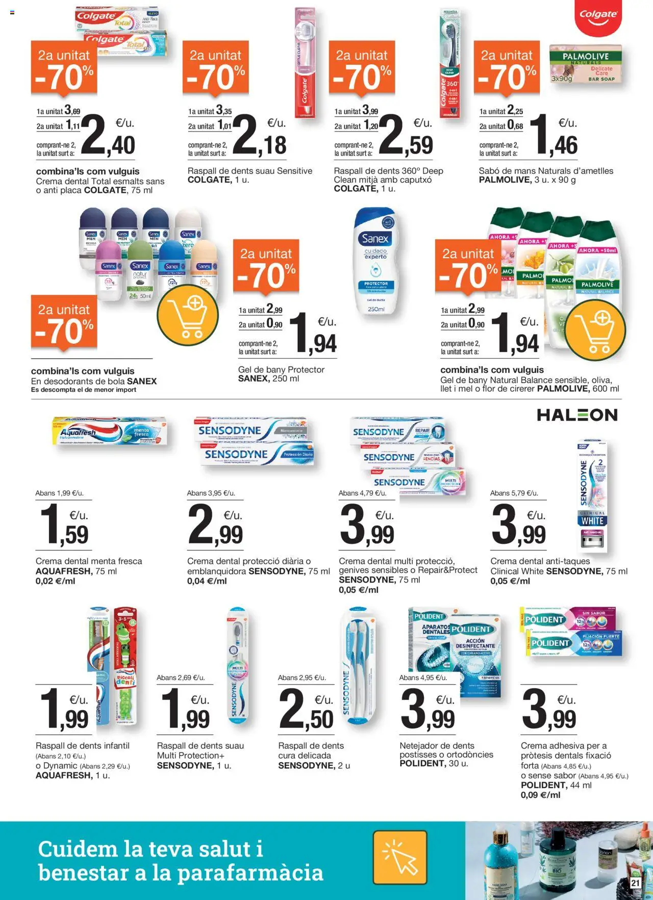 Bonpreu folleto │ válido desde el 09.09.2025 | Página: 21 | Productos: Gel de ducha, Crema, Ducha