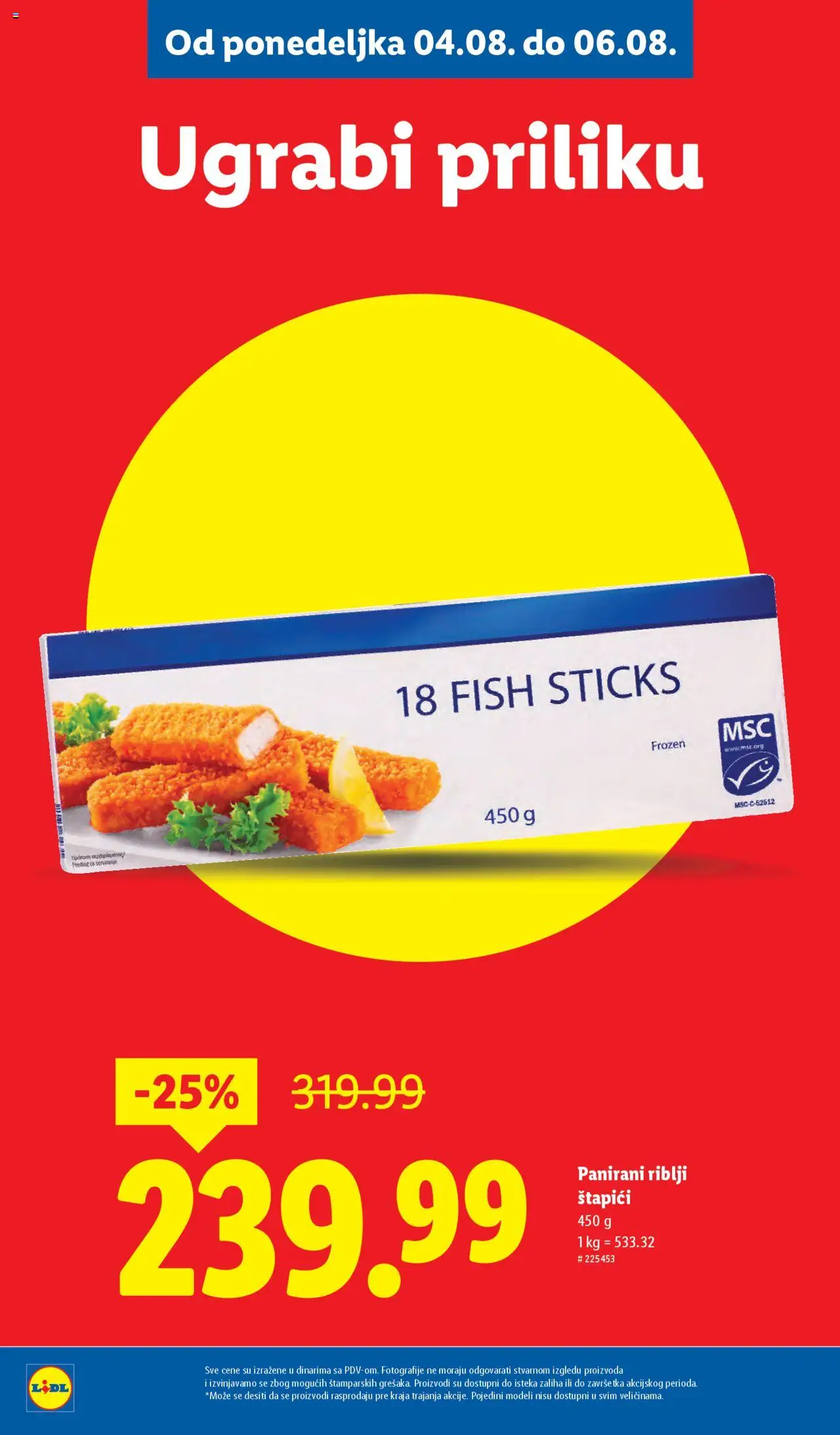 Lidl katalog - važi od 31.07.2025 | Strana: 50 | Proizvode: Riblji štapići