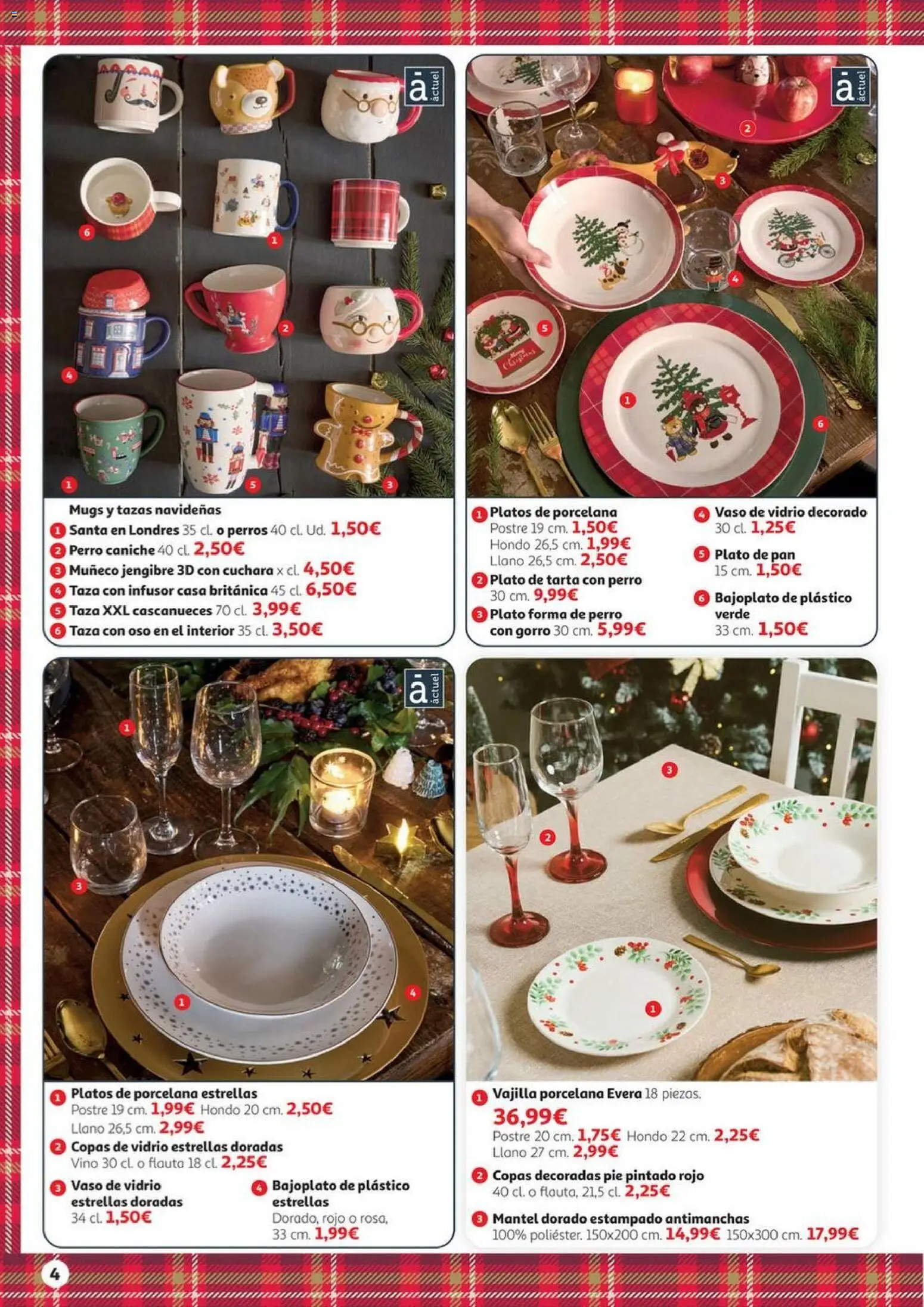 Alcampo - Decoración Navidad HP │ válido desde el 06.11.2025 | Página: 4 | Productos: Mantel, Pan, Vino, Βρεφικό κρεβάτι