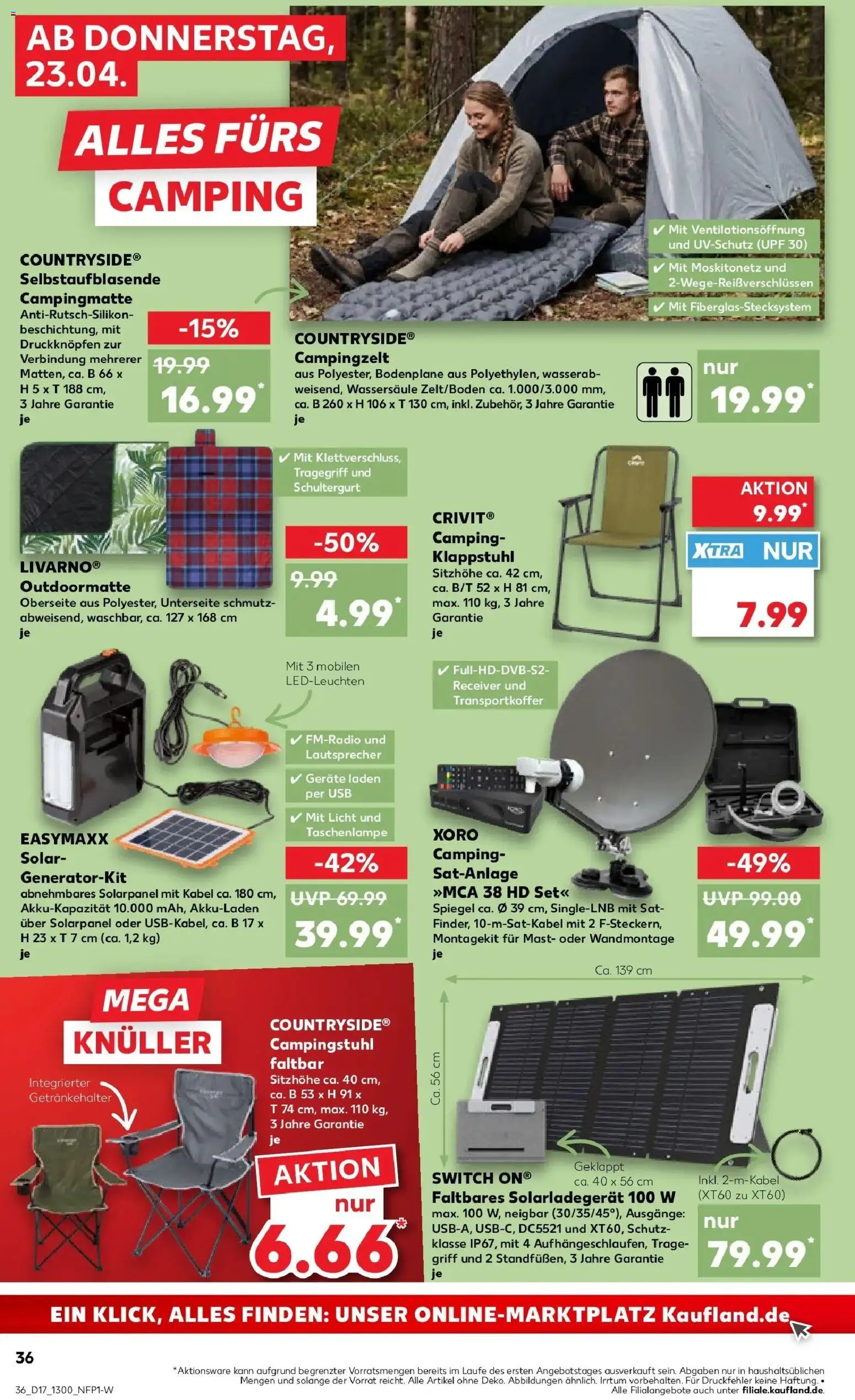 Kaufland Prospekt Straelen	 – gültig ab 23.04.2026 | Seite: 36 | Produkte: Kabel, Lautsprecher, USB, Receiver