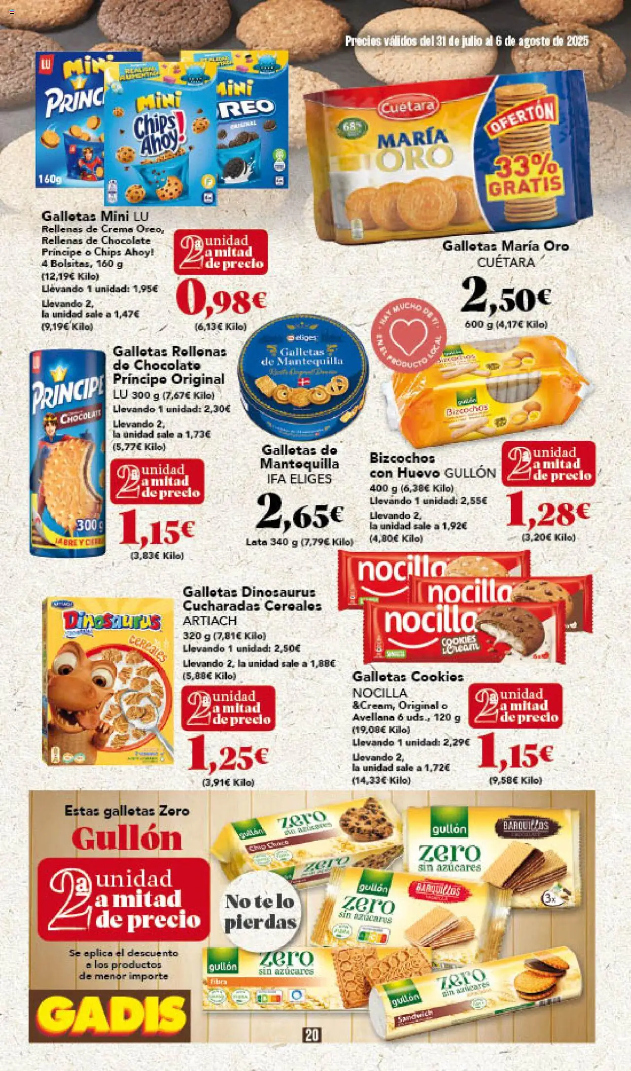 Gadis folleto │ válido desde el 31.07.2025 | Página: 20 | Productos: Cereales, Crema, Galletas, Συσκευή ροής