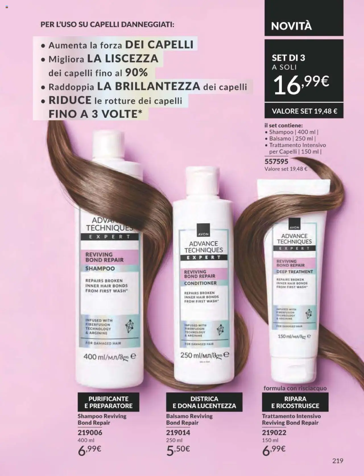 Volantino Avon del 01.09.2025 | Pagina: 219 | Prodotti: Shampoo, Balsamo