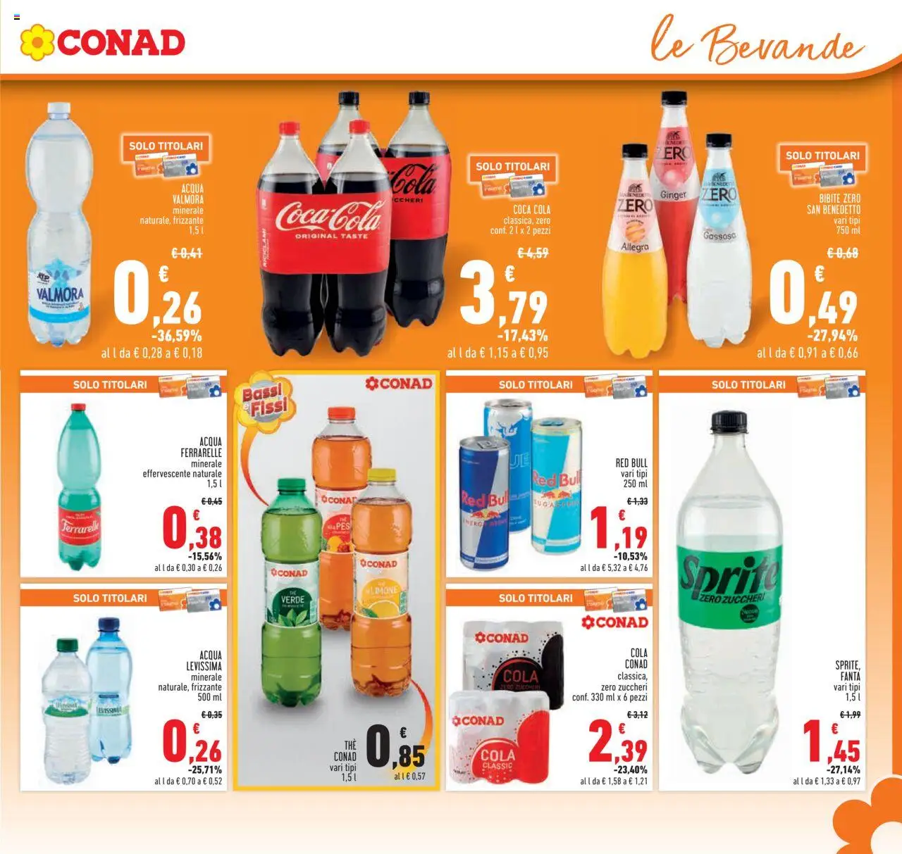Volantino Conad del 14.08.2025 | Pagina: 13 | Prodotti: The, Fanta, Red Bull, Coca Cola