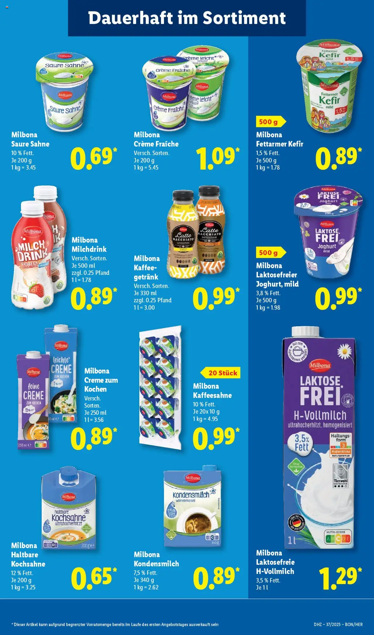 Lidl - Prospekt Bestwig – gültig ab 08.09.2025 | Seite: 13 | Produkte: Kefir, Milch, Joghurt, Sahne