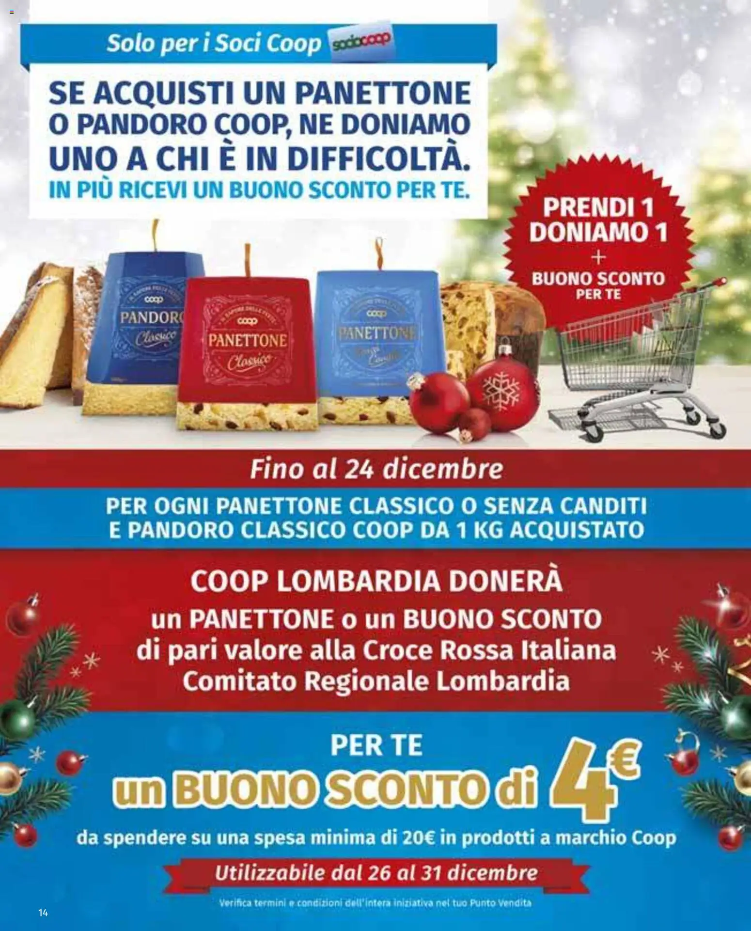 Volantino COOP del 22.12.2025 | Pagina: 14 | Prodotti: Tè, Pandoro, Panettone