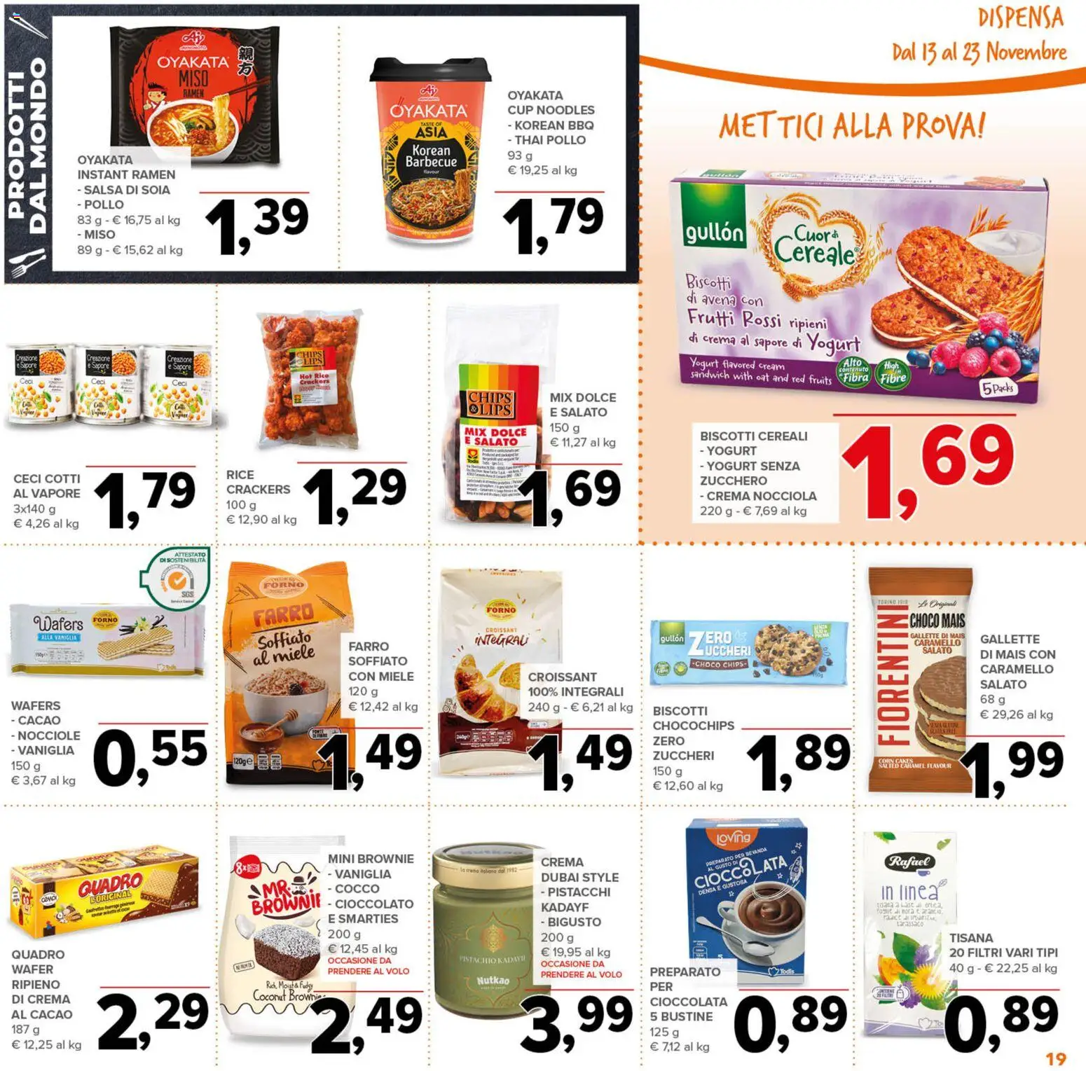 Volantino Todis del 13.11.2025 | Pagina: 19 | Prodotti: Cereali, Barbecue, Pistacchi, Cacao
