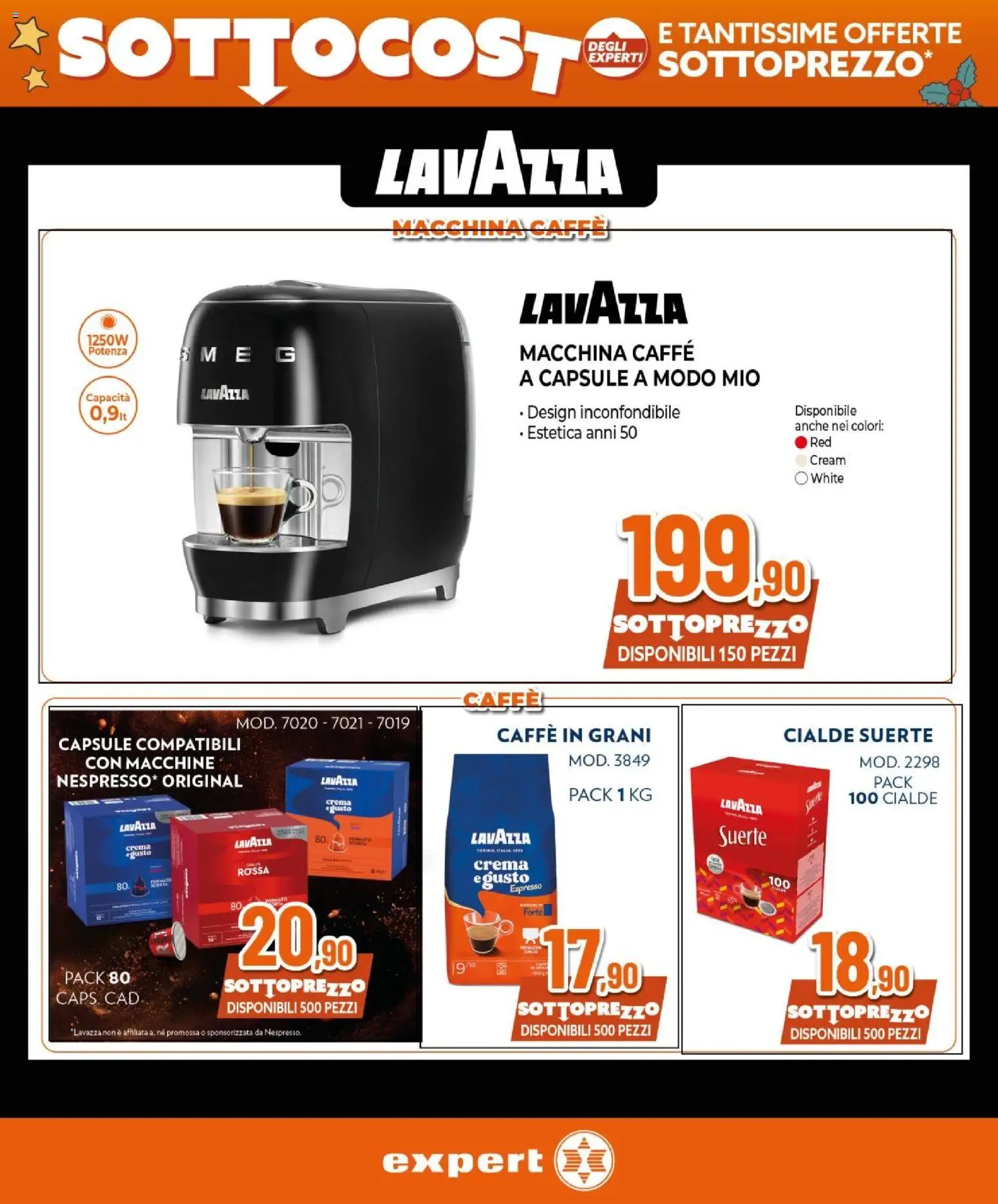 Volantino Expert del 12.12.2025 | Pagina: 31 | Prodotti: Crema, Caffè, Caffè in grani, Lavazza