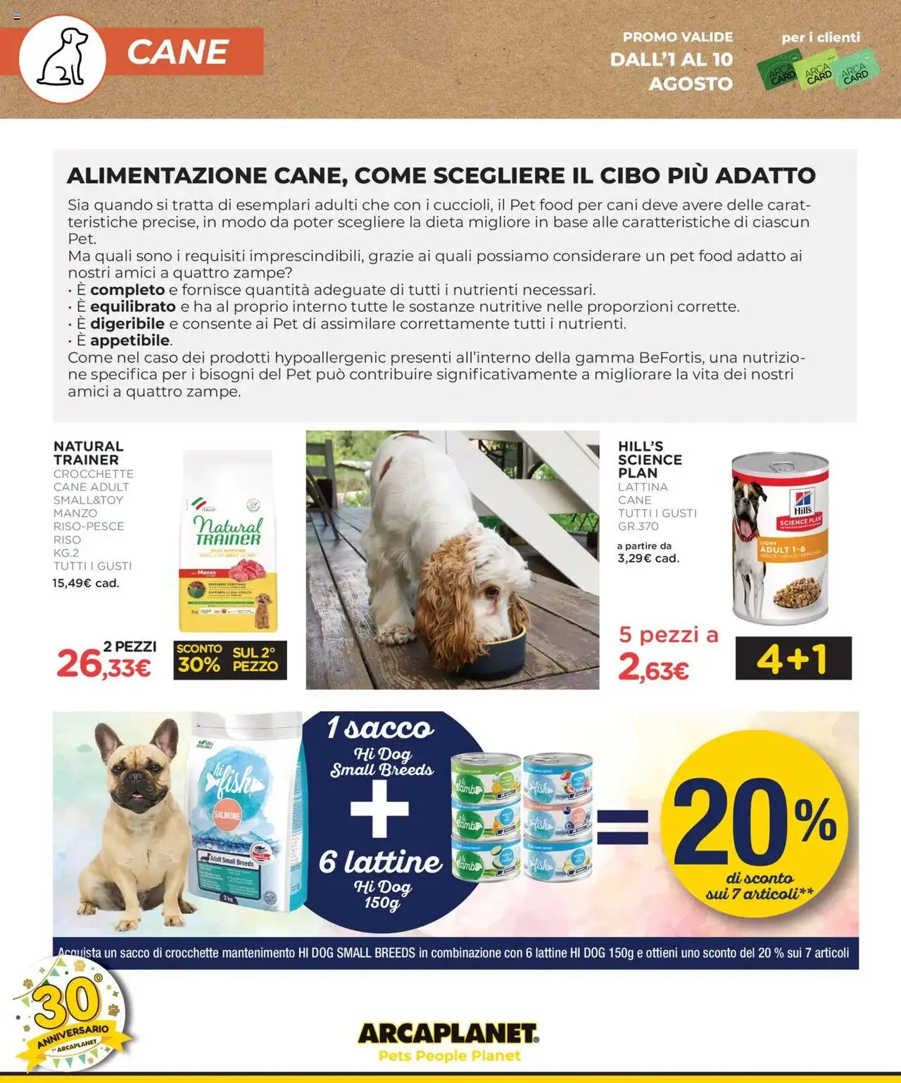 Volantino Arcaplanet del 01.08.2025 | Pagina: 6 | Prodotti: Salmone, Riso, Manzo, Crocchette