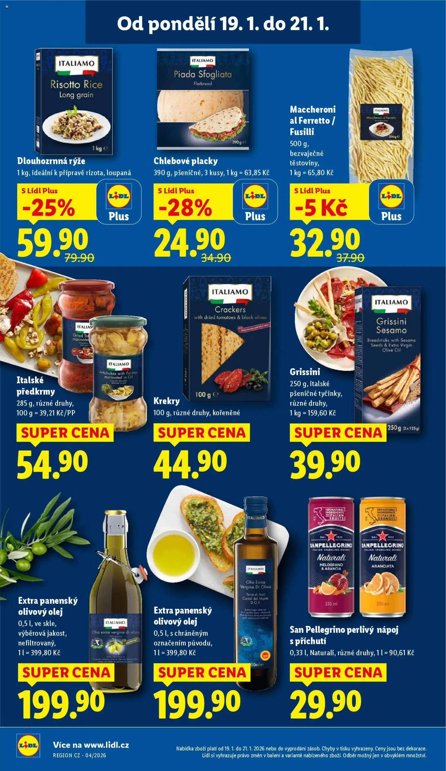 Lidl leták od 19.01.2026 | Strana: 18 | Produkty: Olej, Extra panenský olivový olej, Grissini, Krekry