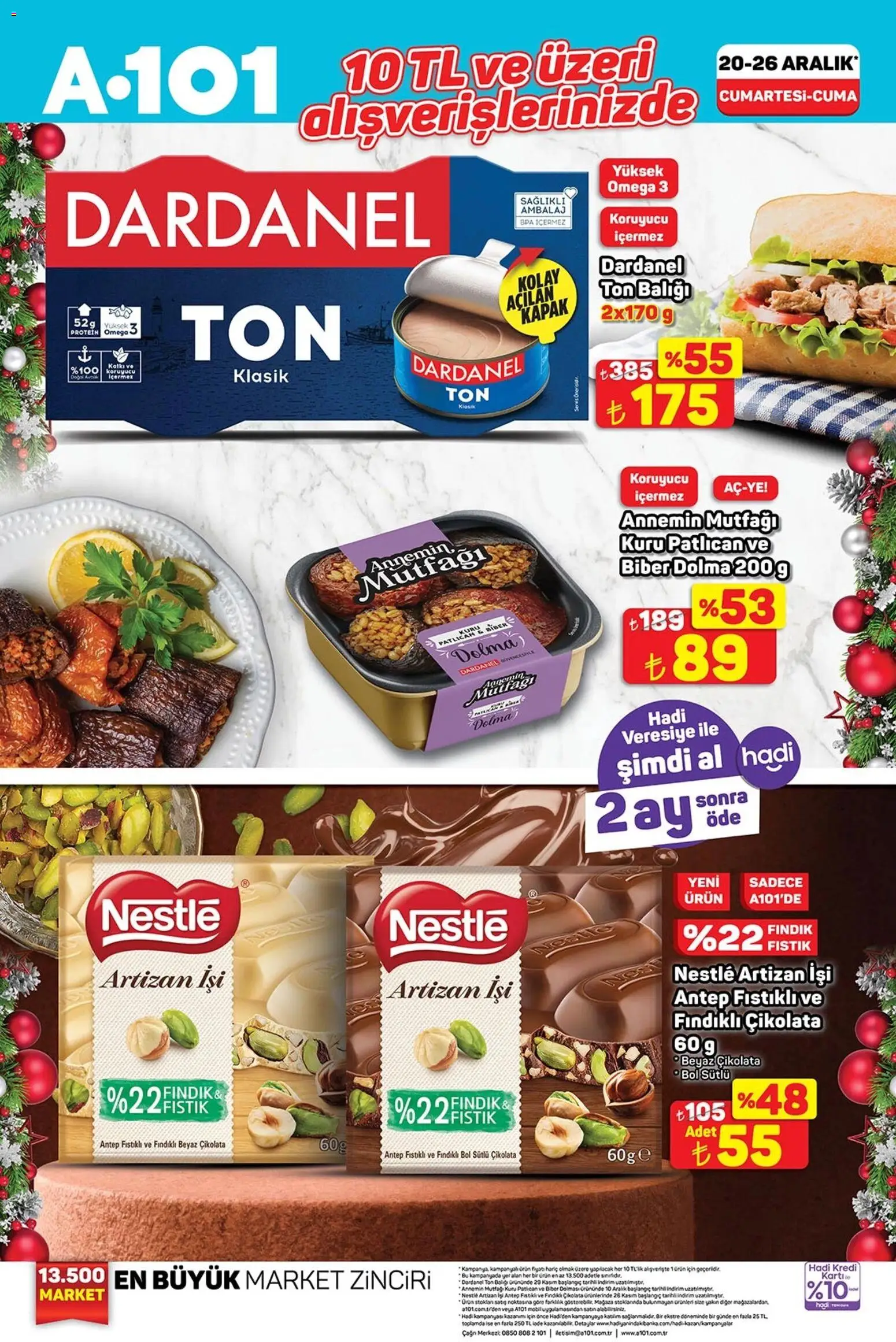 A101 Katalog - 20.12.2025 tarihinden itibaren geçerlidir | Sayfa: 5 | Ürünler: Çikolata, Fındık, Patlıcan, Ton balığı