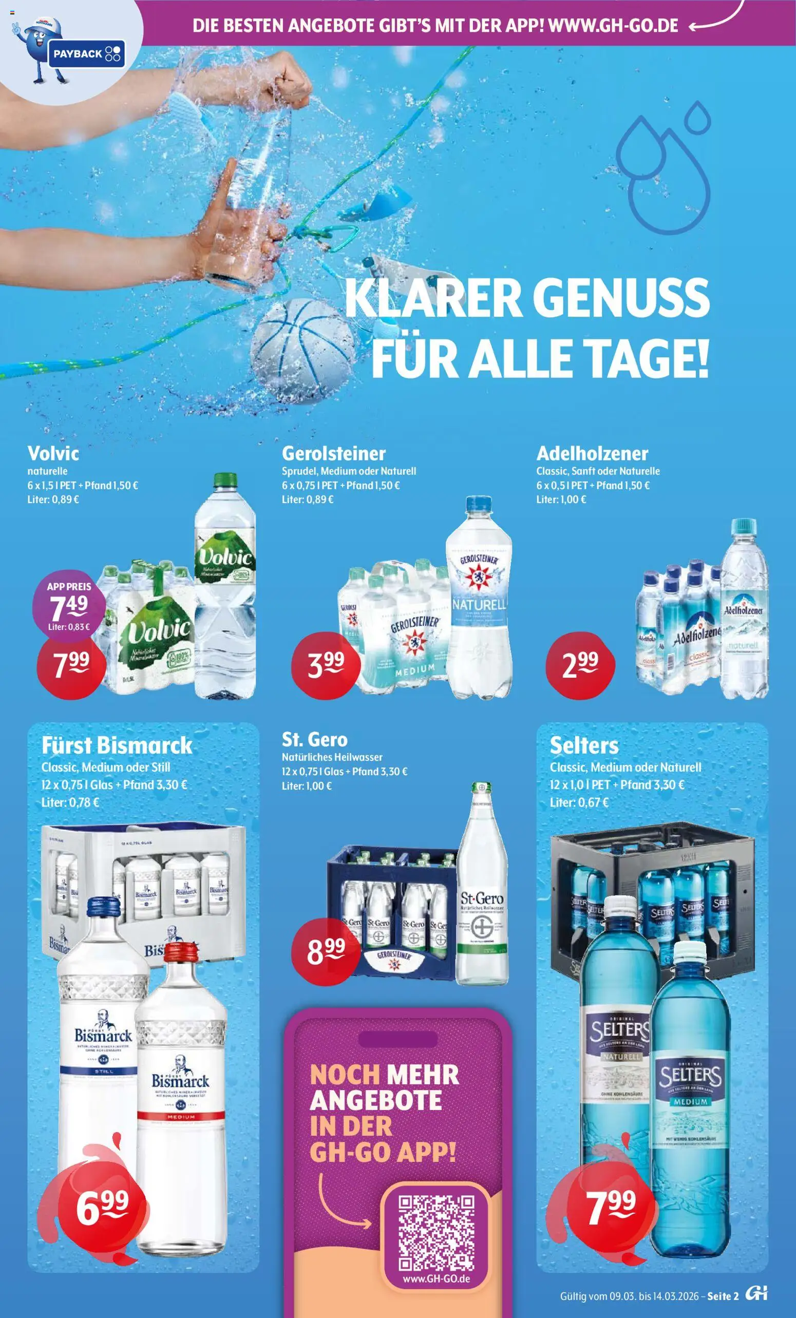 Getränke Hoffmann - Brandenburg – gültig ab 09.03.2026 | Seite: 2 | Produkte: Adelholzener, Volvic, Gerolsteiner