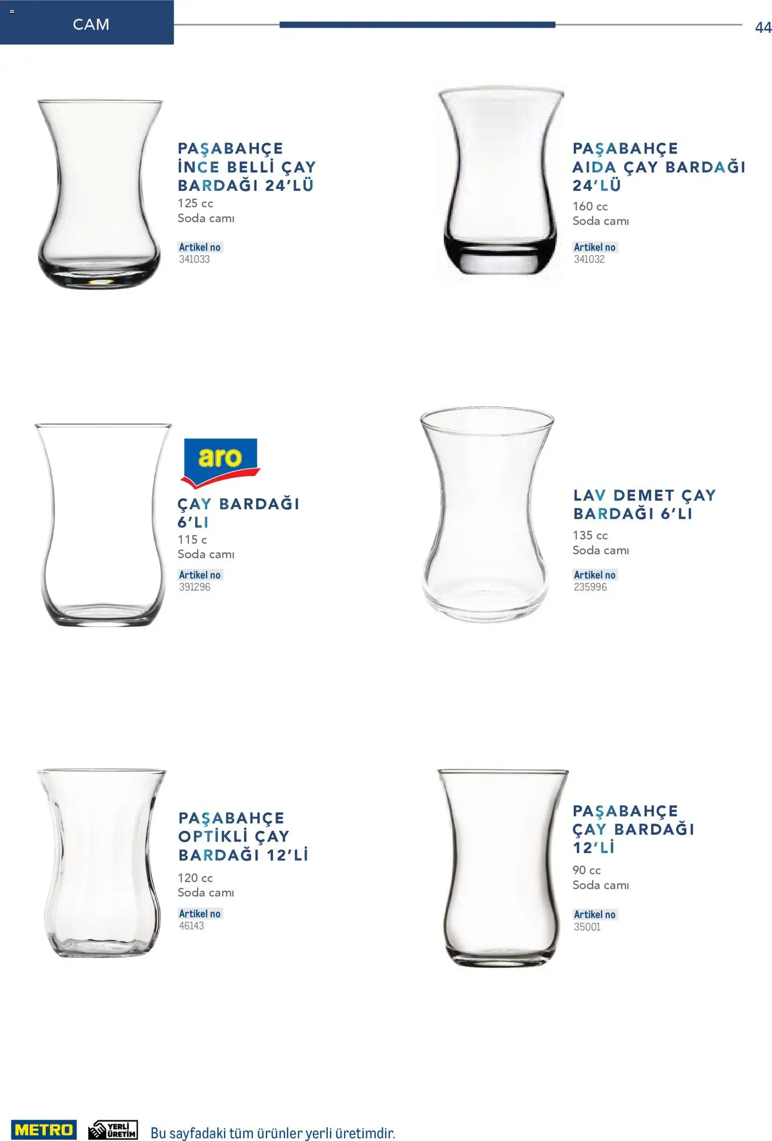 Metro - Profesyonel Çözümler - 26.12.2025 tarihinden itibaren geçerlidir | Sayfa: 44 | Ürünler: Çay, Soda, Çay bardağı