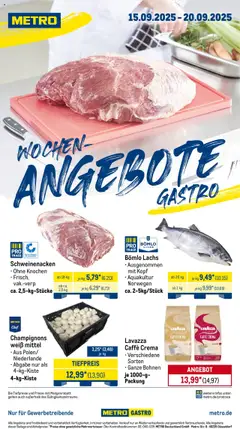 Metro Wochen-Angebote Gastro ab 15.09.2025 gültig